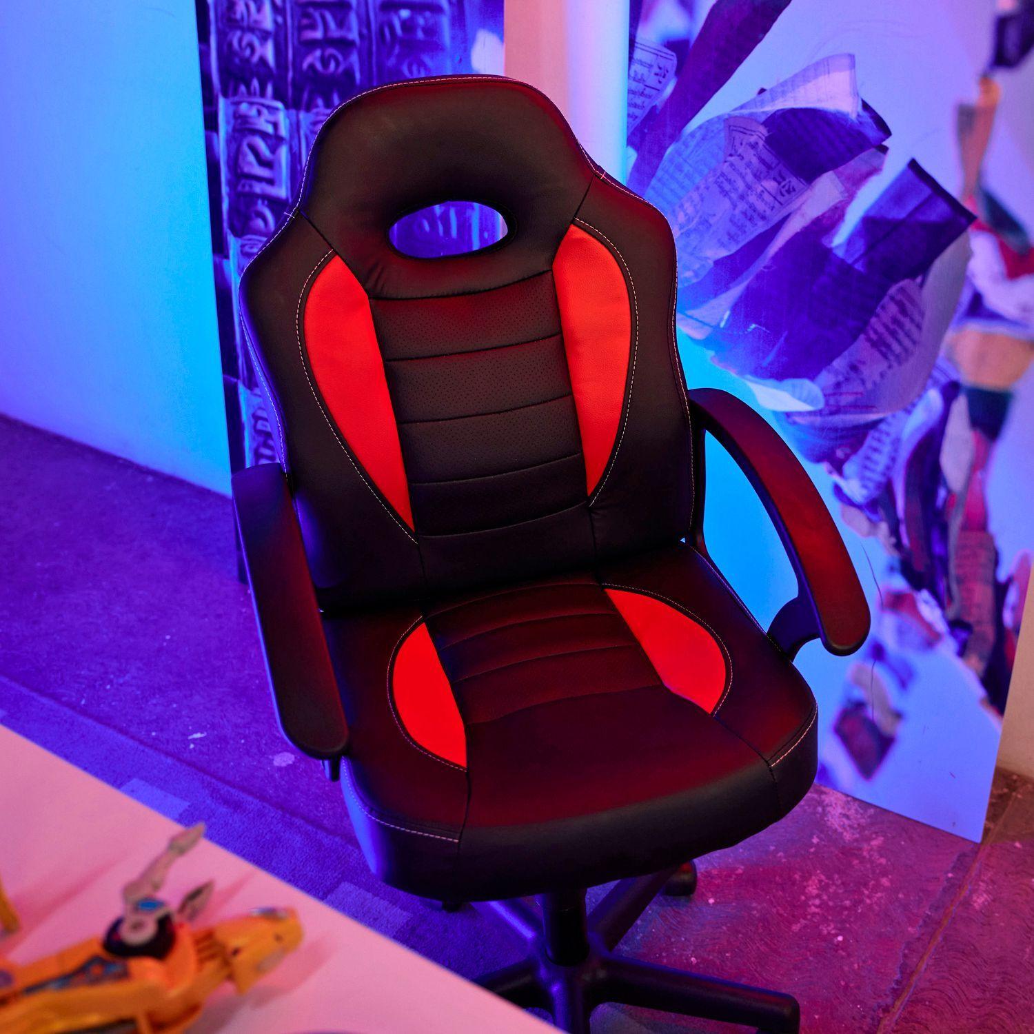 Silla Gamer De Escritorio Halten Negra Y Roja-5