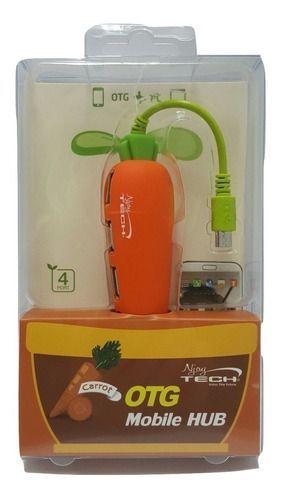 Hub Njoytech OTG Zanahoria USB-3