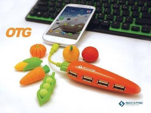 Hub Njoytech OTG Zanahoria USB-2