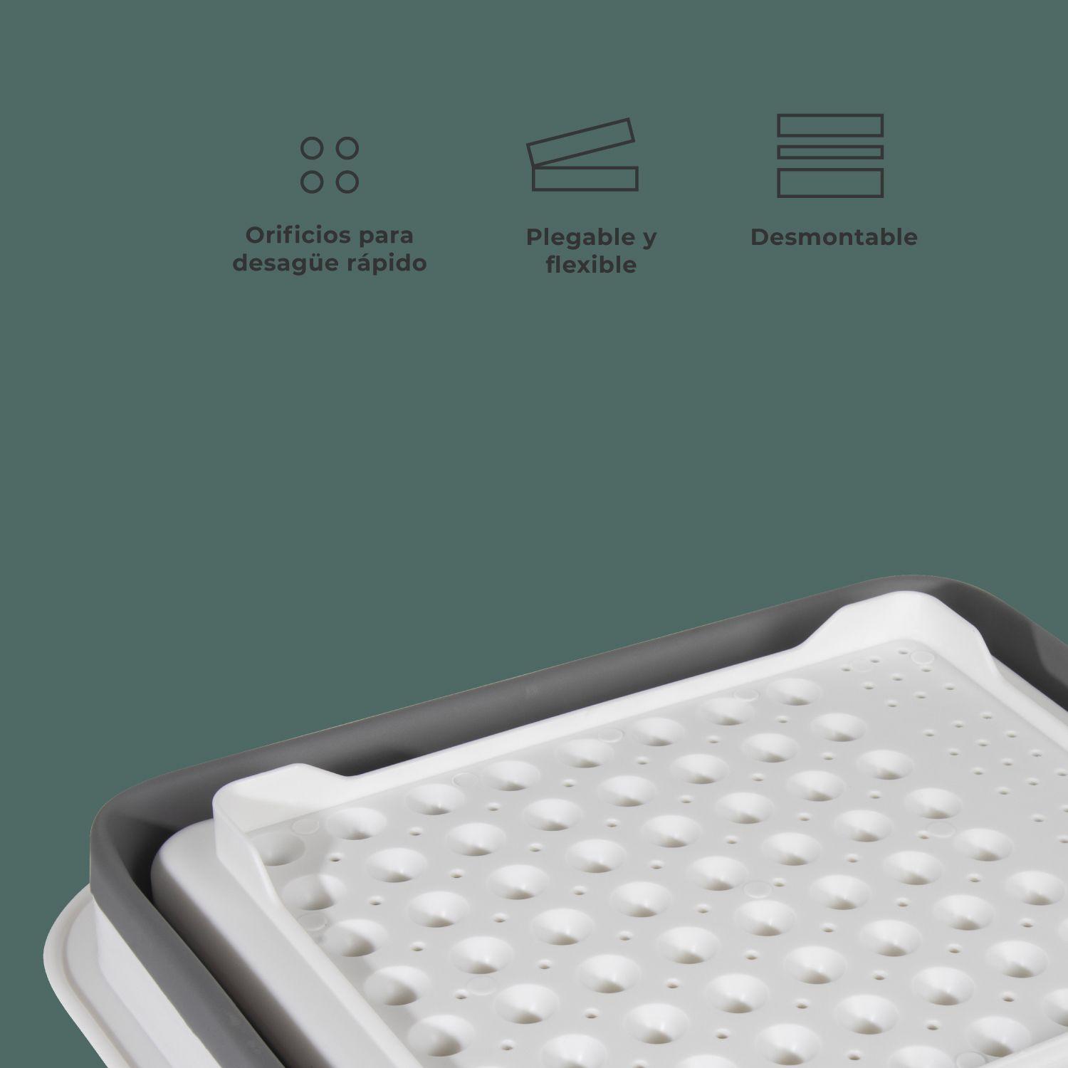 Escurridor Seca Platos Plegable Blanco Áncora-9