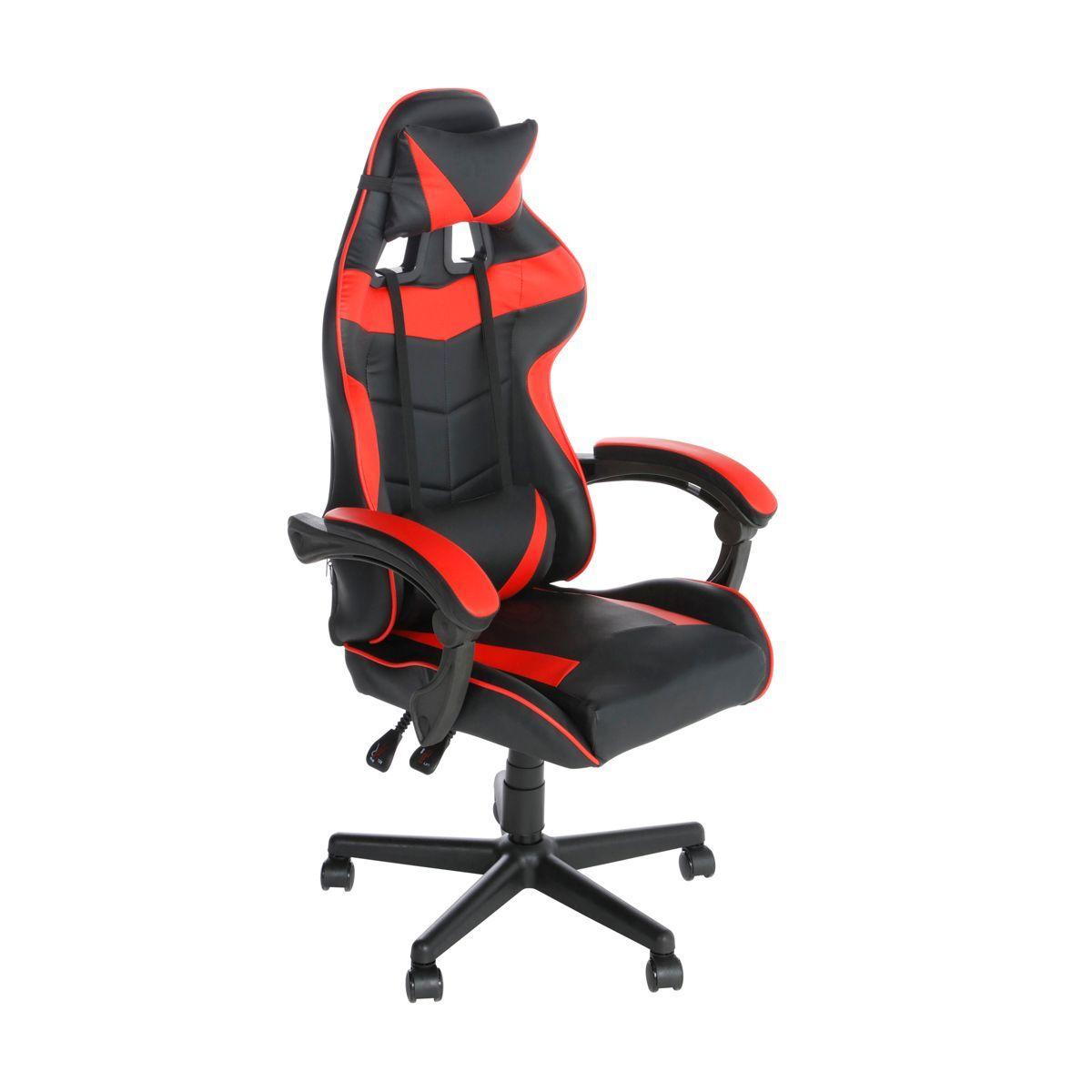 Silla Gamer De Escritorio Halten Ergonómica Negra Y Roja-1