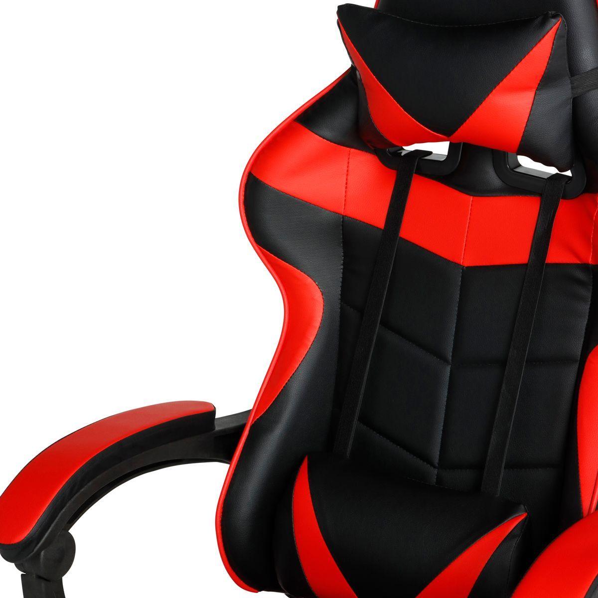 Silla Gamer De Escritorio Halten Ergonómica Negra Y Roja-5
