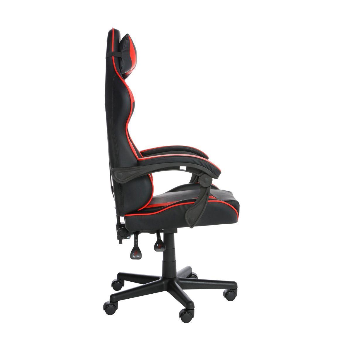 Silla Gamer De Escritorio Halten Ergonómica Negra Y Roja-2