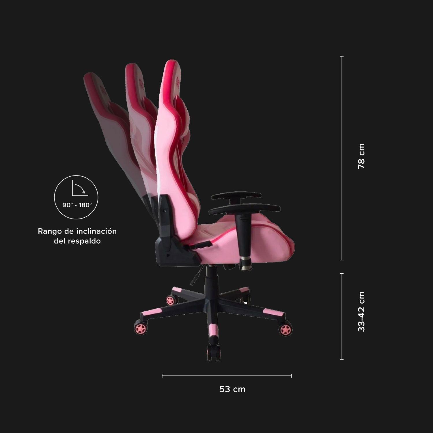 Silla Gamer Njoytech Stratos Rosada-8
