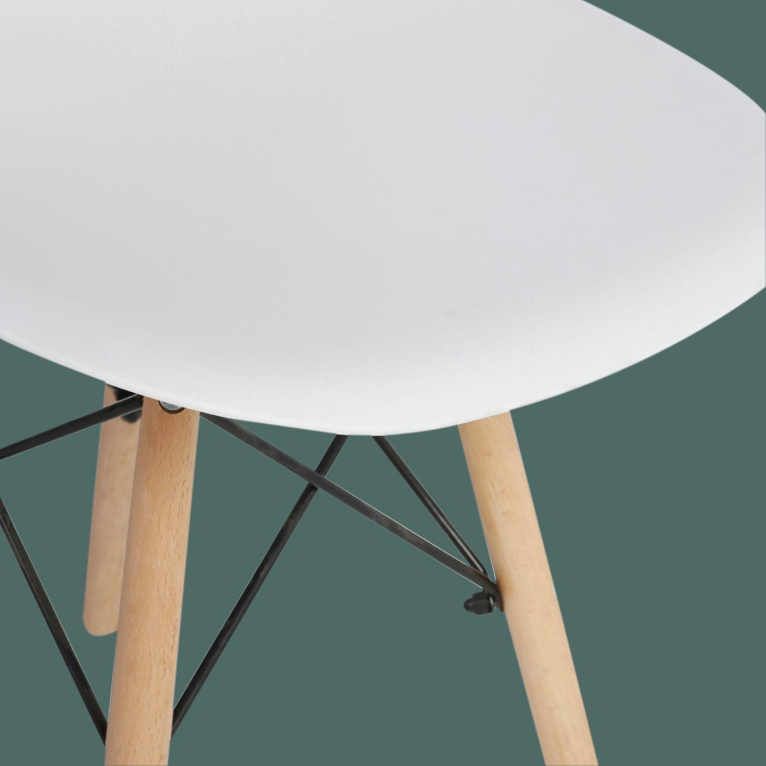 Set De 4 Sillas Áncora Para Comedor Eames Paris Blancas-3