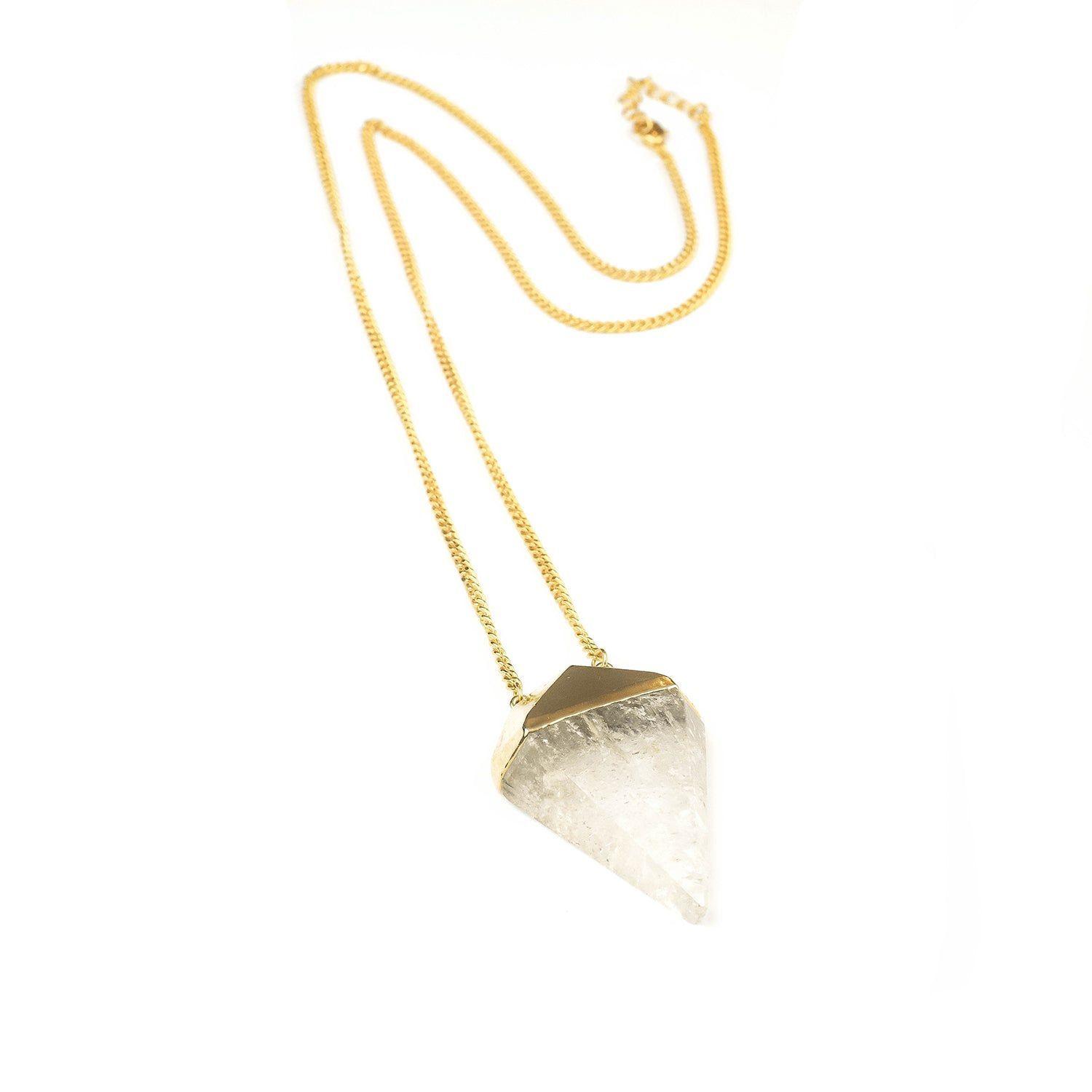 Collar Diamante Cuarzo Cristal-1