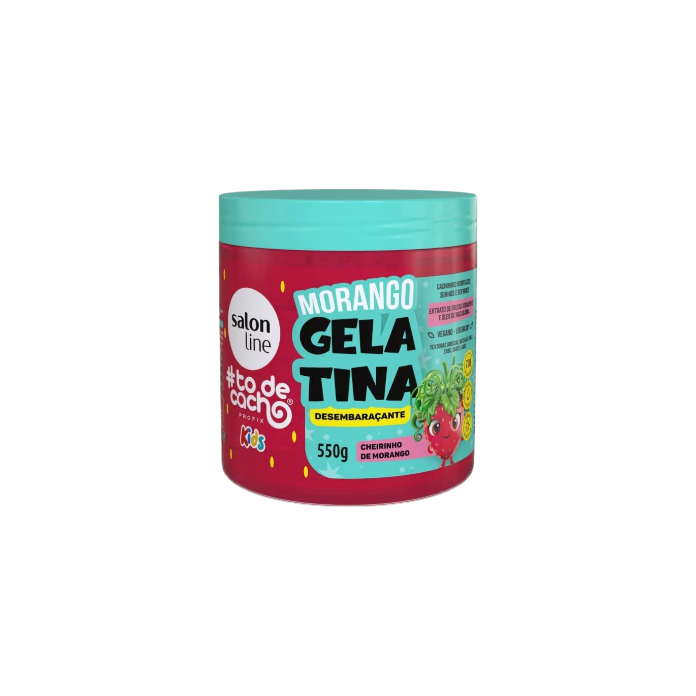 Gelatina Antifrizz Kids Morango 550gr Salon Line-0