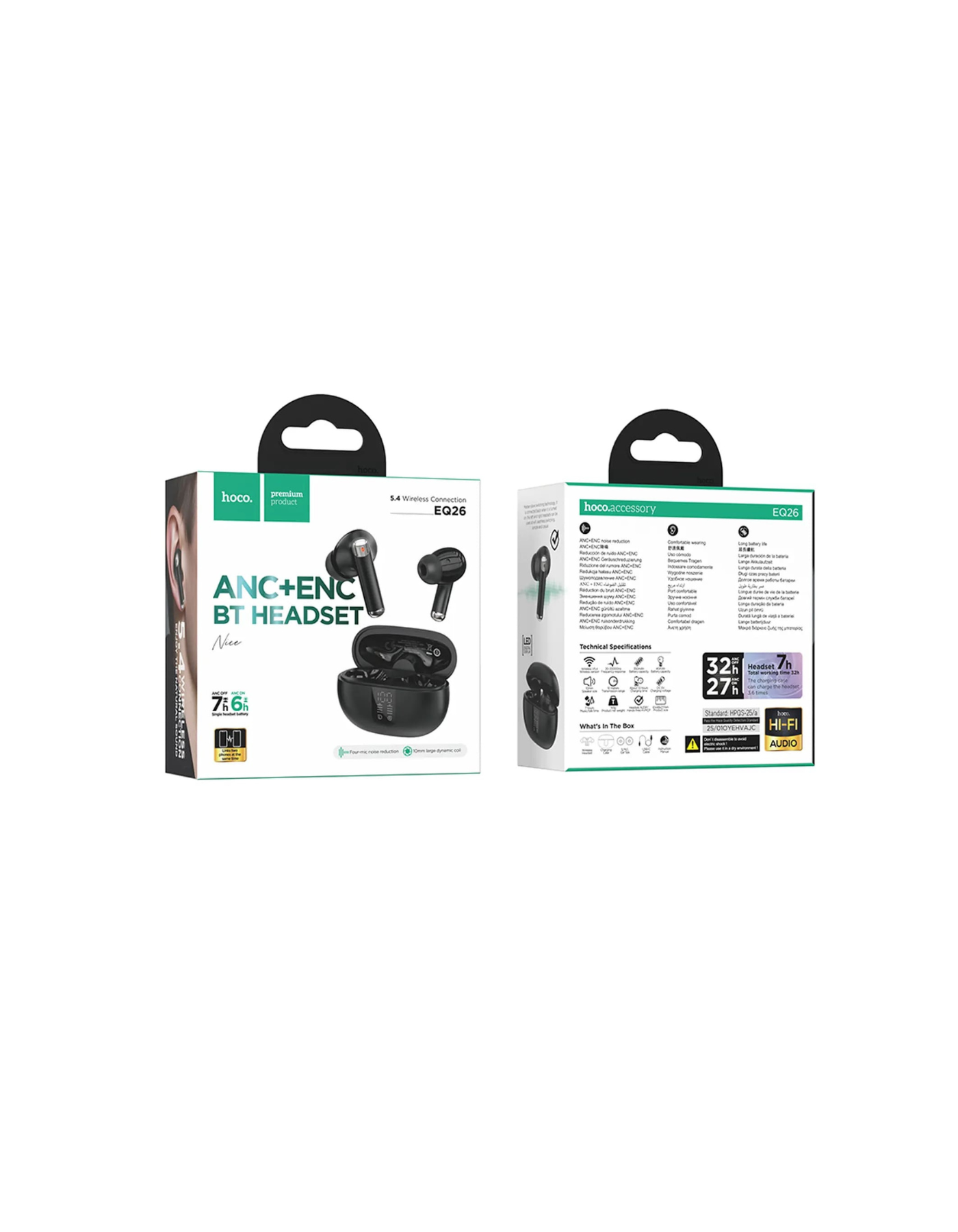 Aud fonos Bluetooth TWS Hoco EQ26 Nice ANC ENC-2