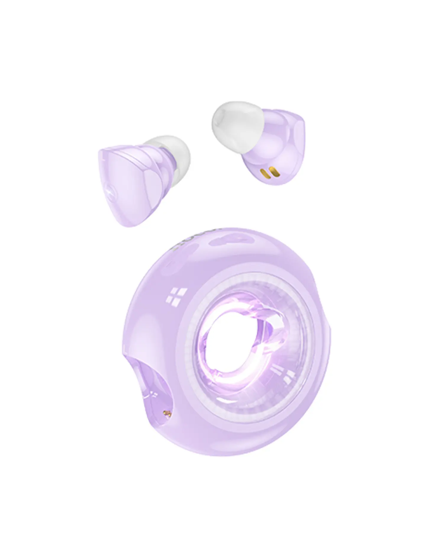 AUDIFONOS BLUETOOTH HOCO TWS EW71 GALAXIA MORADO-1