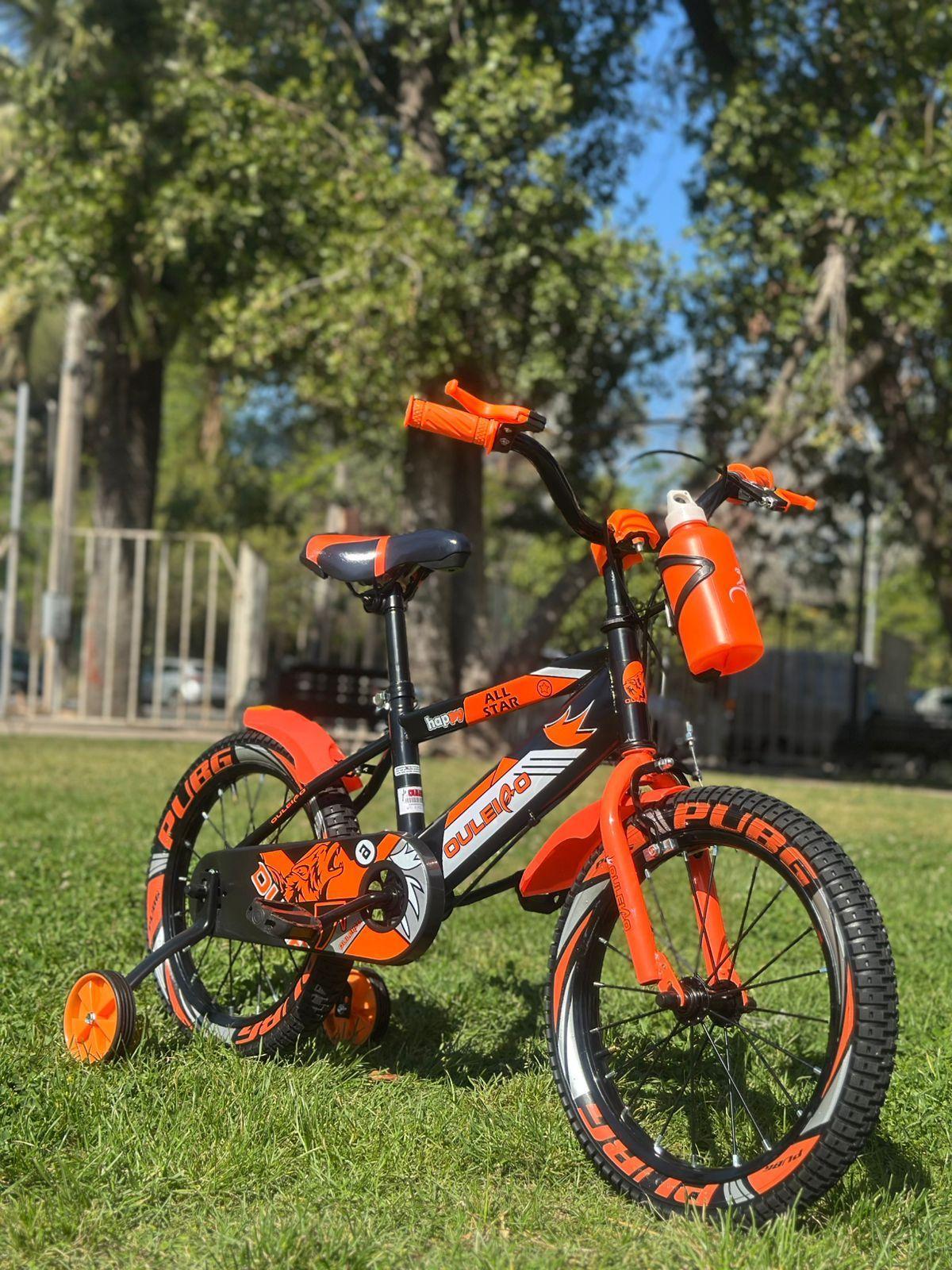 Bicicleta Para Niño Aro 16 Con Rueda De Aprendizaje Paseo Deporte Ciclismo-9