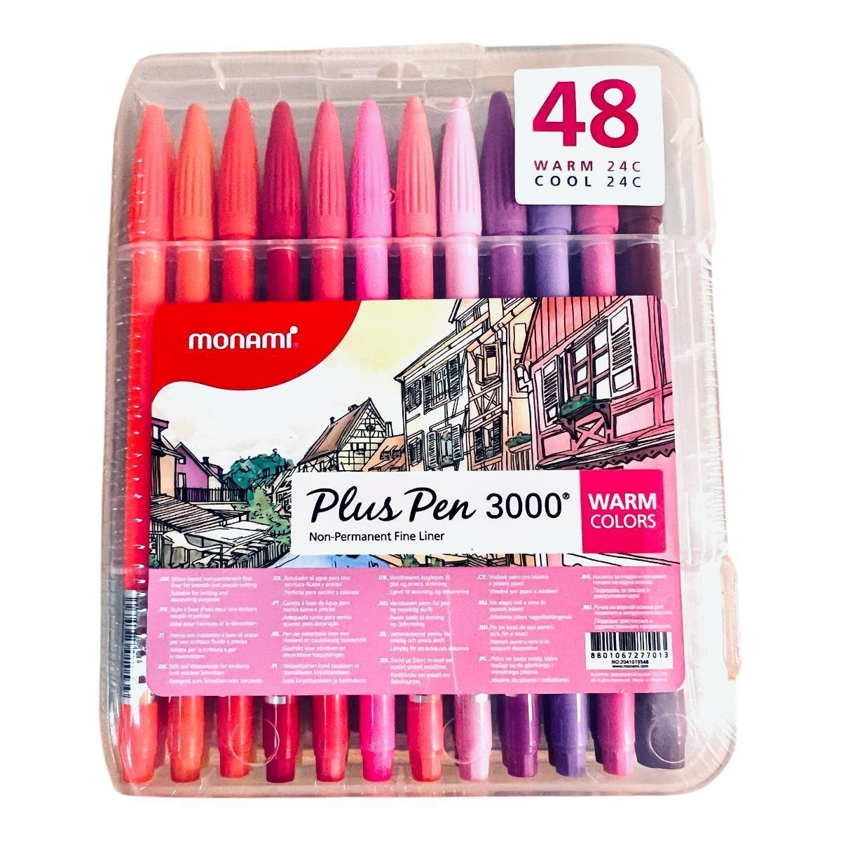 Set 48 Colores Monami Plus Pen 3000 Colores Calidos Y Frios-0