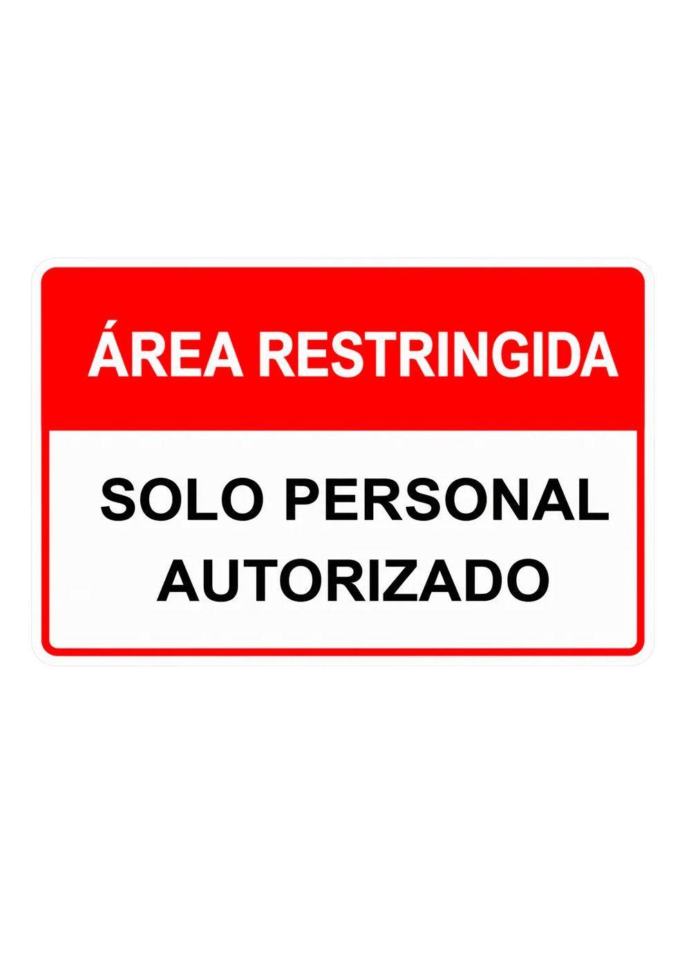 AVISO ALUMINO 20X30 CMS AREA RESTRINGIDA-0