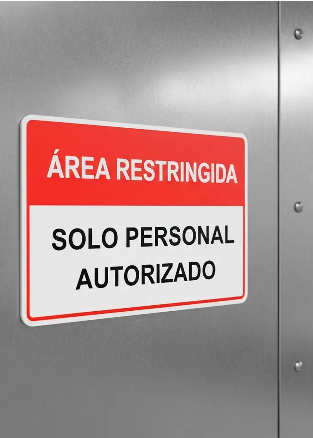AVISO ALUMINO 20X30 CMS AREA RESTRINGIDA-2