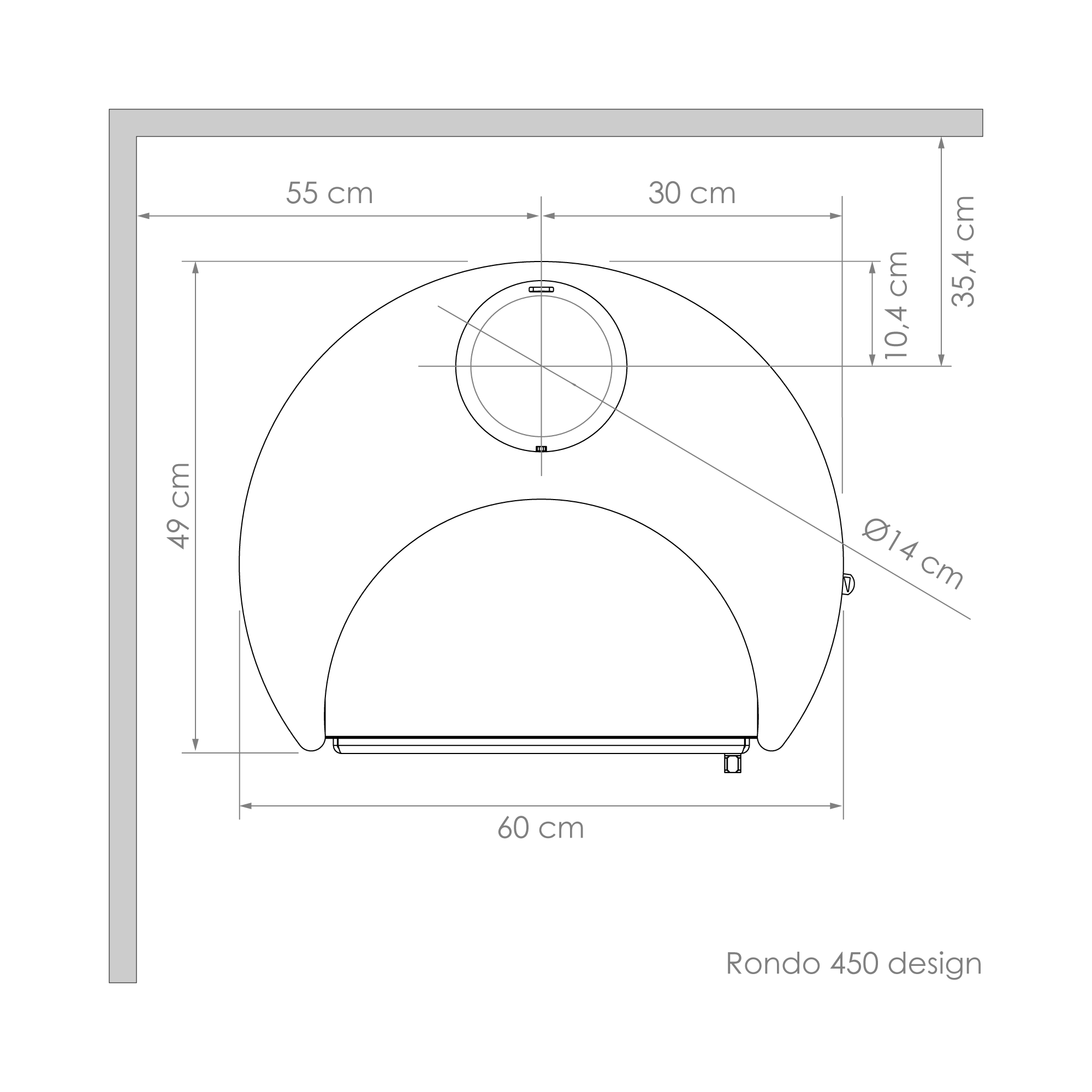 Calefactor a leña Amesti Rondo 490-2
