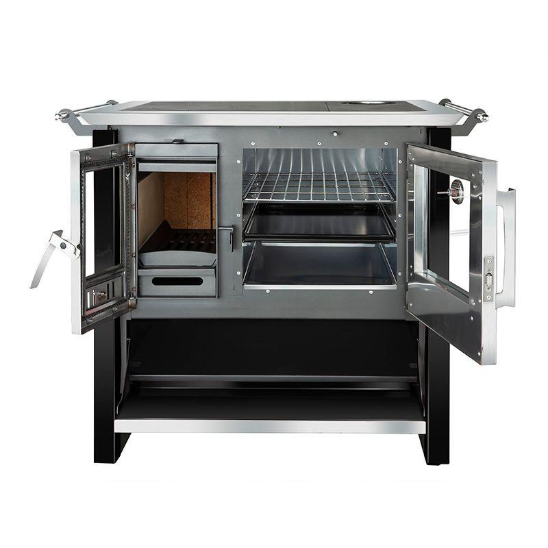 COMBO COCINA A LEÑA ALLEGRA NEGRA AMESTI+KIT INSTALACION 5"-2