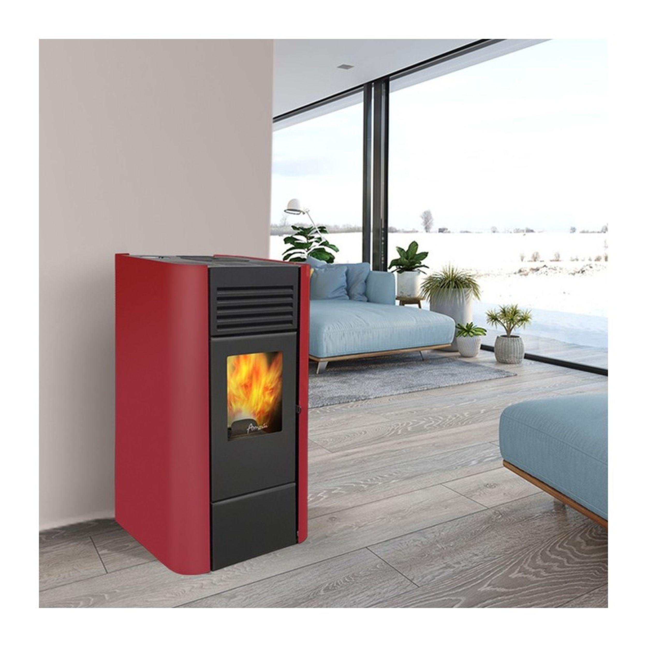 Calefactor a Pellet Milano Blanco Amesti-3