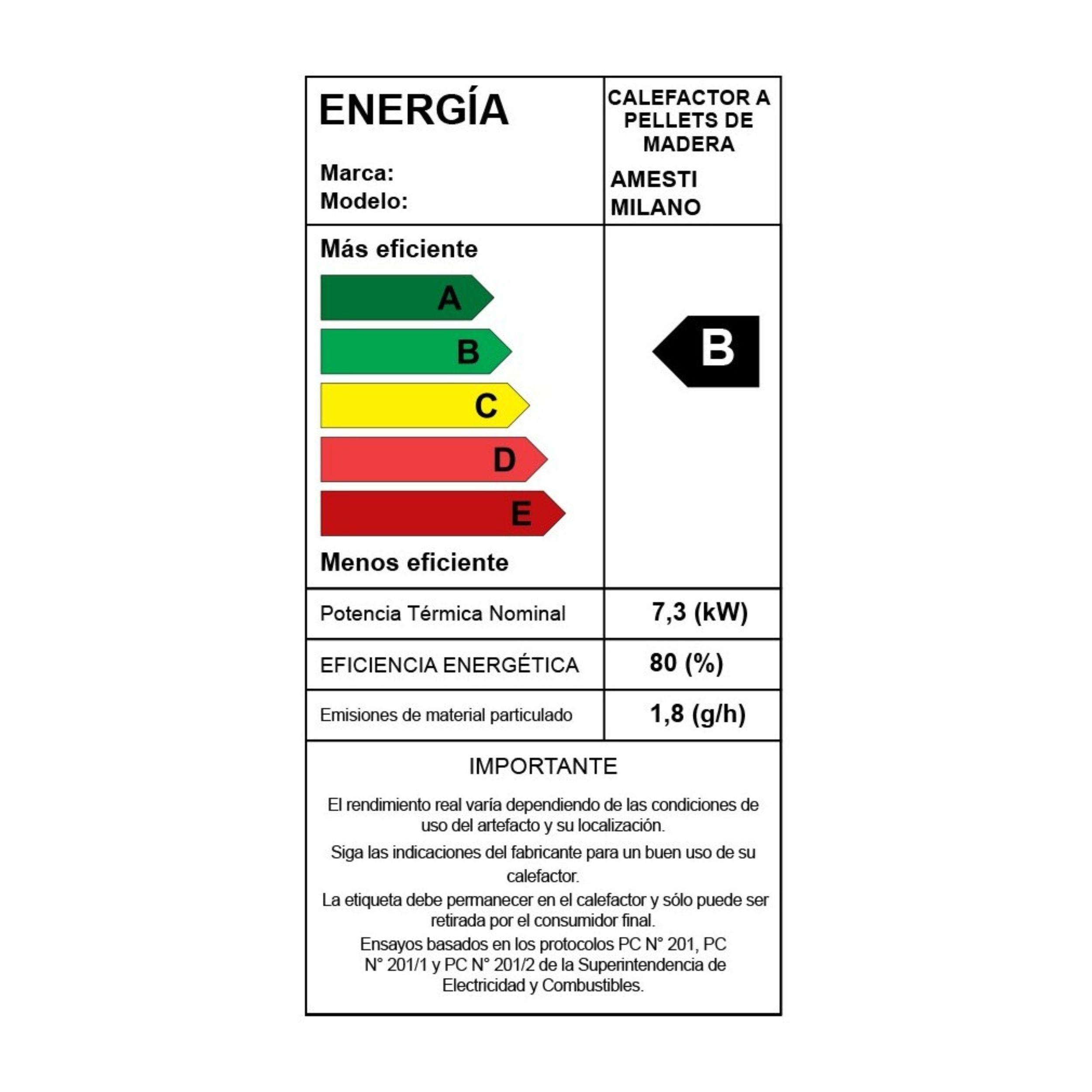 Calefactor a Pellet Milano Blanco Amesti-4
