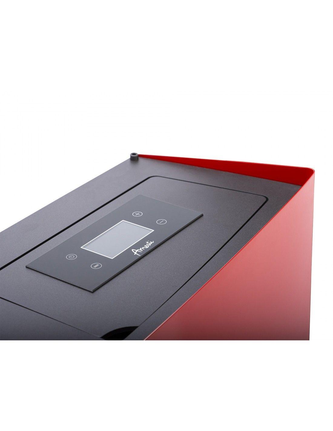 Estufa a pellet Slim 9000 Roja + Kit Inst. Techo-2