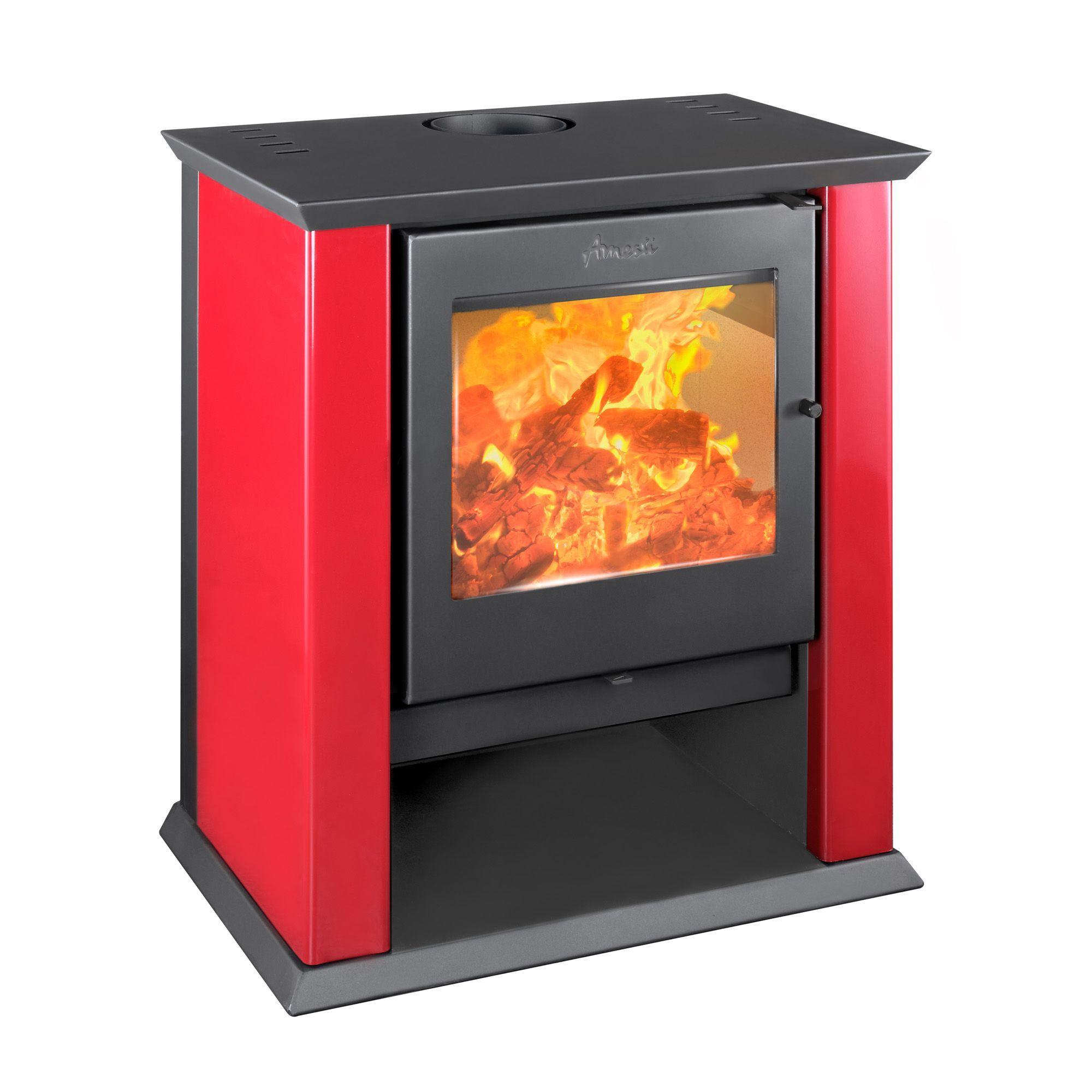 Calefactor a leña Amesti Classic 500 Roja-0