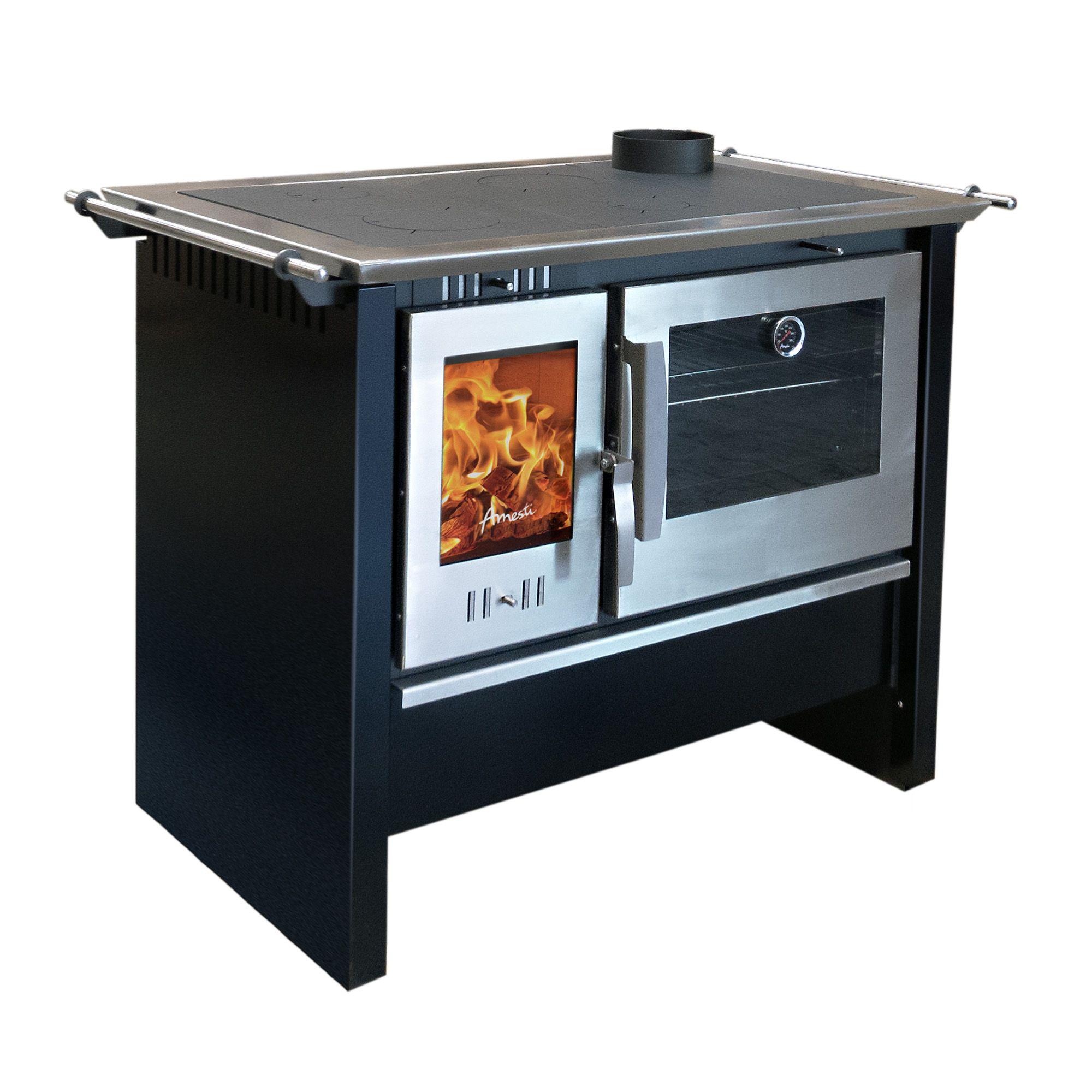 Cocina a leña Allegra XL Negro Amesti-0