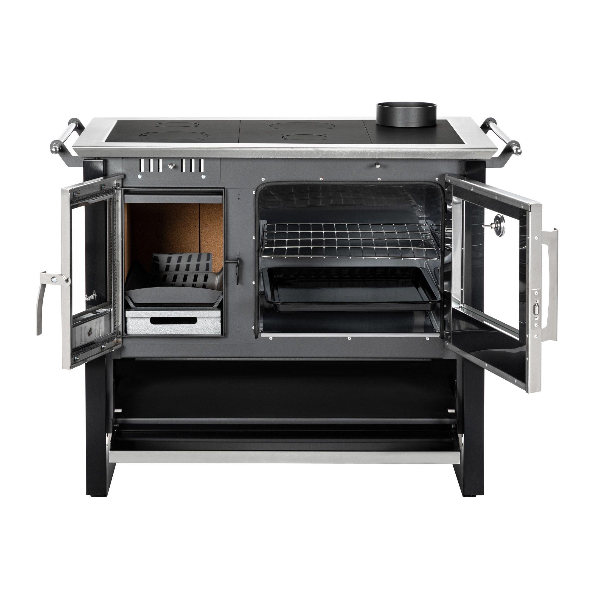 Cocina a leña Allegra XL Negro Amesti-1