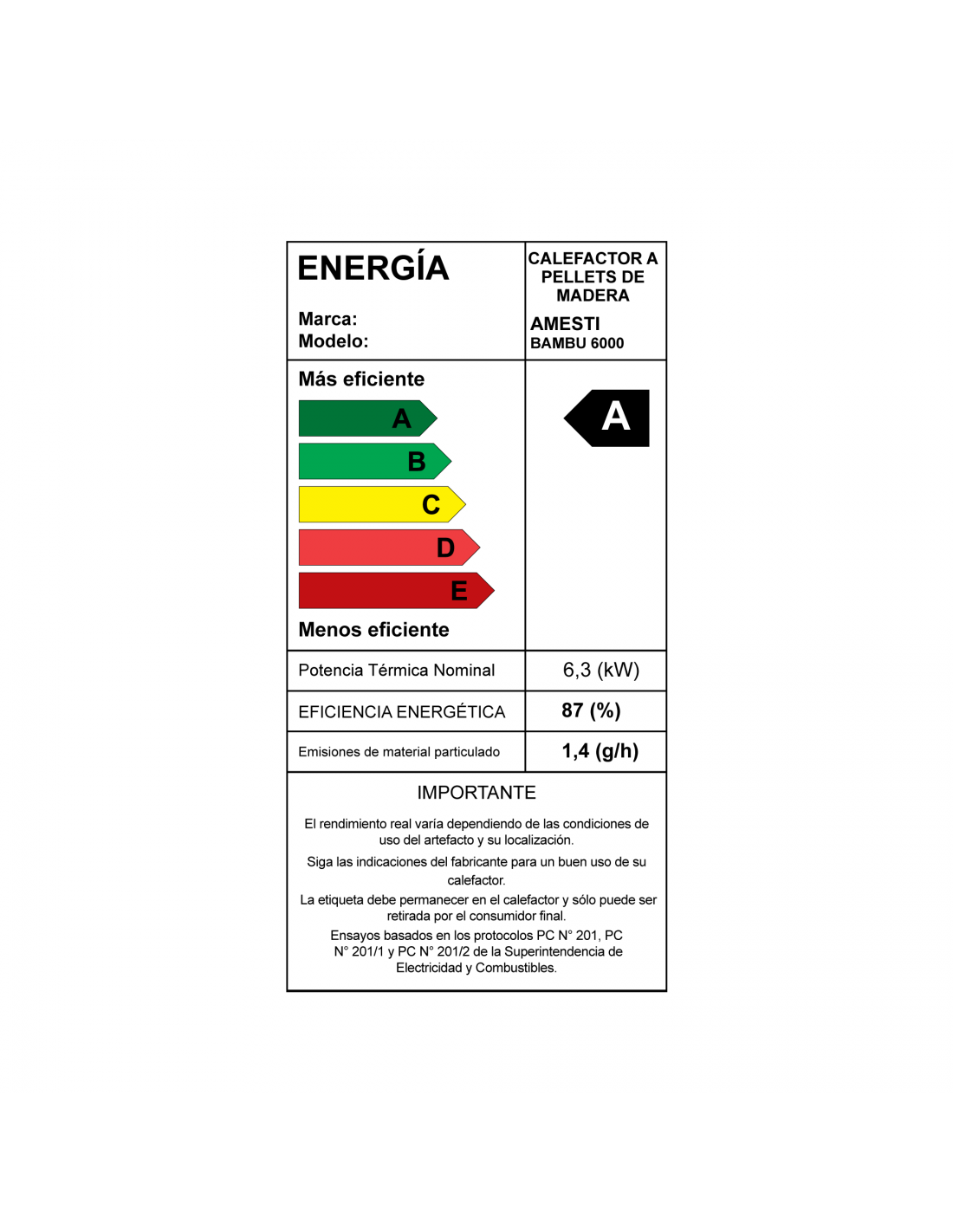 Estufa a pellet Bambu 6000 Negro Amesti-4