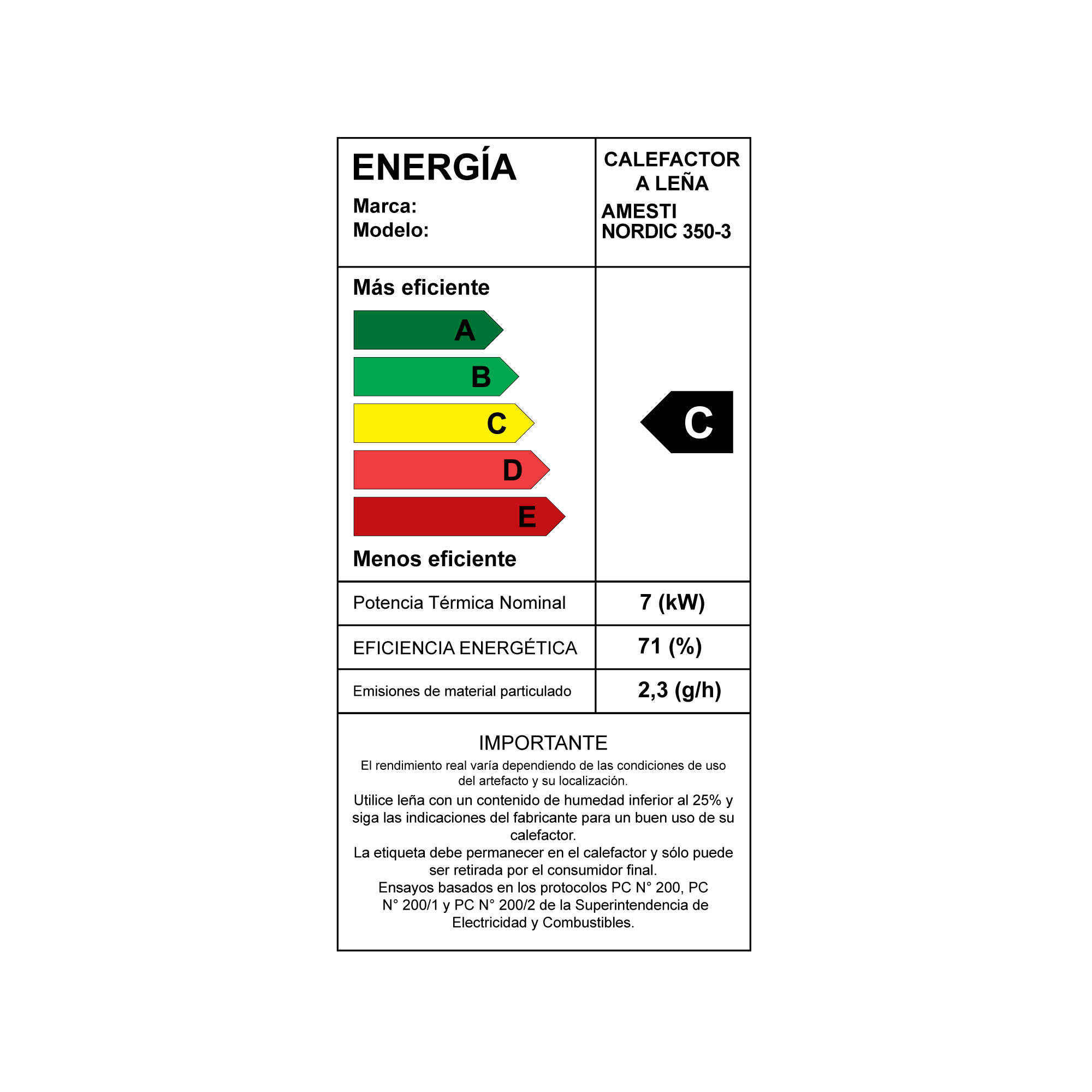 CALEFACTOR A LEÑA NORDIC 350 + KIT INSTALACION LEÑA 5" -3