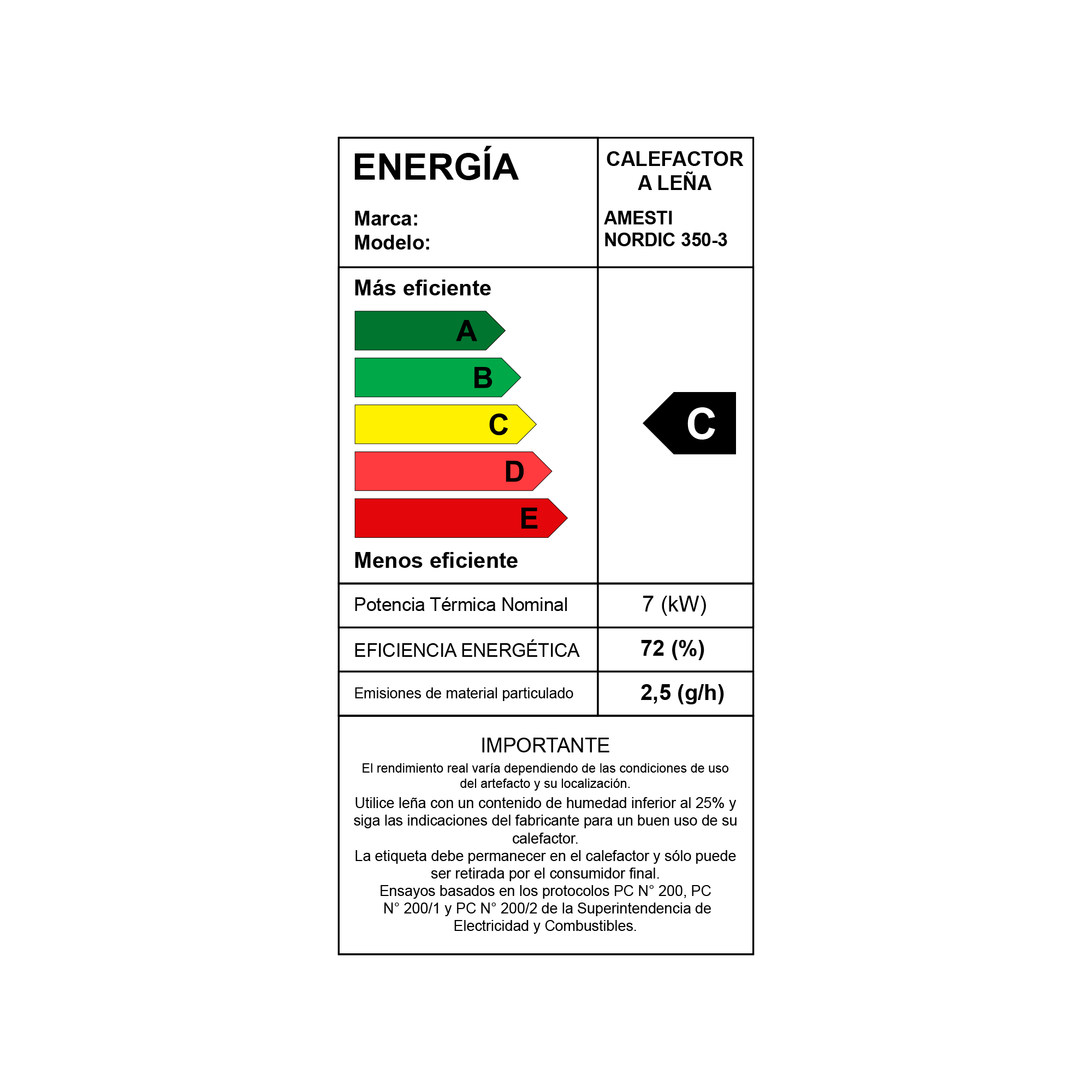 Combo Estufa a Leña Nordic 350 Amesti + Kit Instalación 5"-3