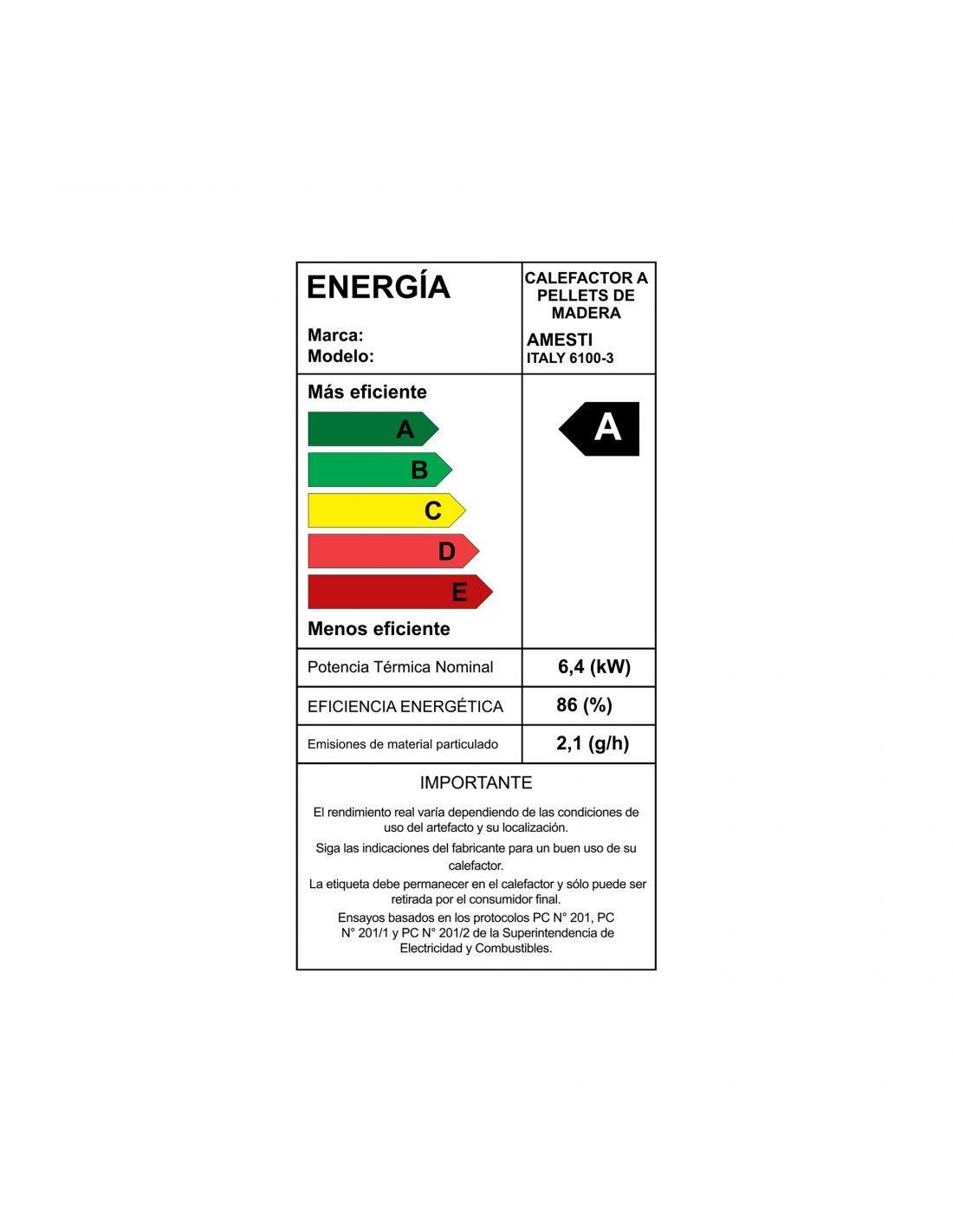 Estufa a pellet Italy 6100 Negra + Kit Inst. Techo-4