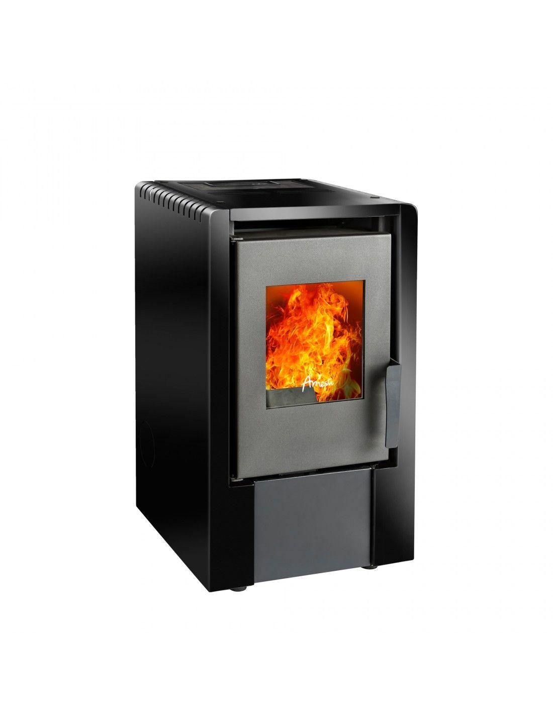 Estufa a pellet Italy 6100 Negra + Kit Inst. Muro-2