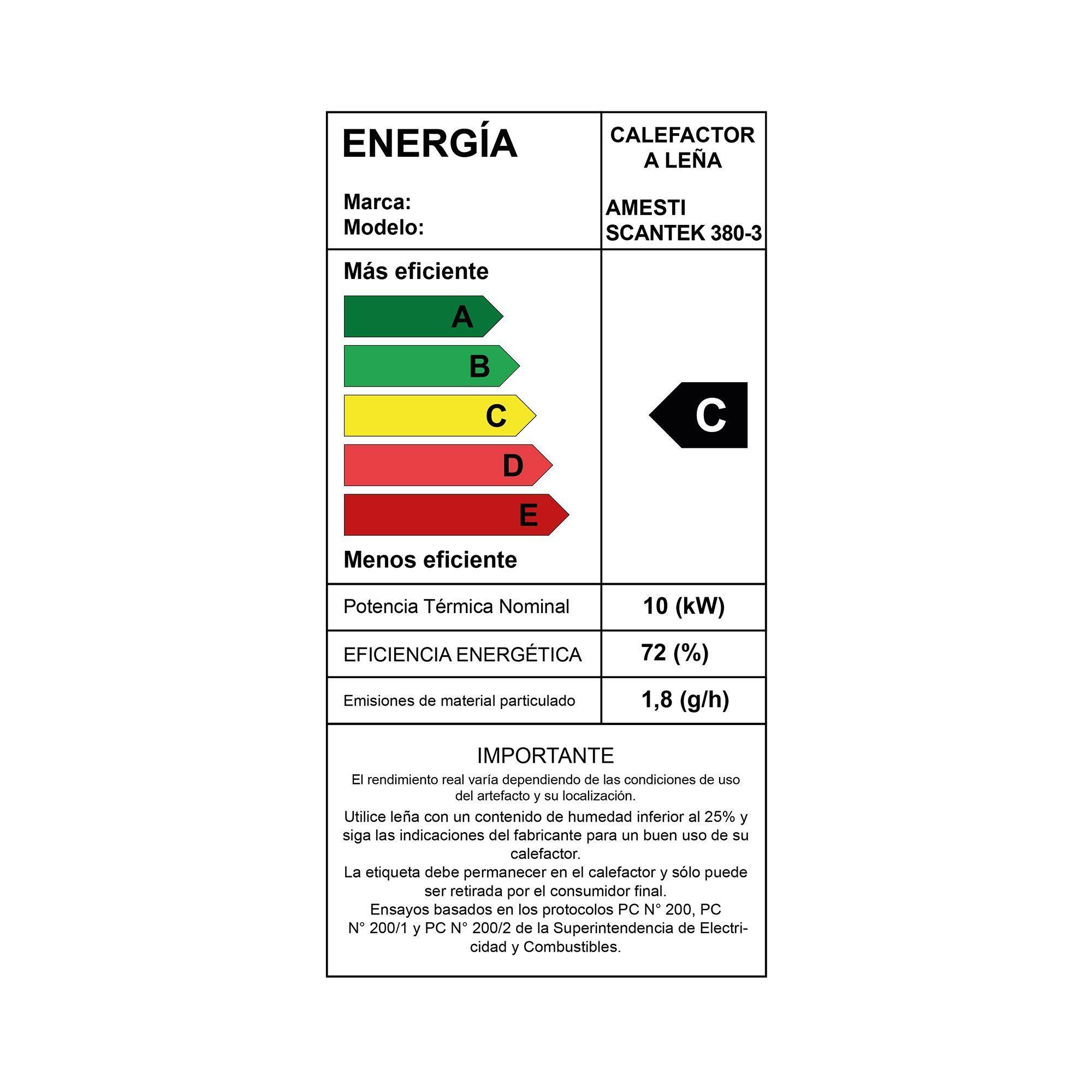 CALEFACTOR A LEÑA SCANTEK 380 + KIT INSTALACION 6"|-2