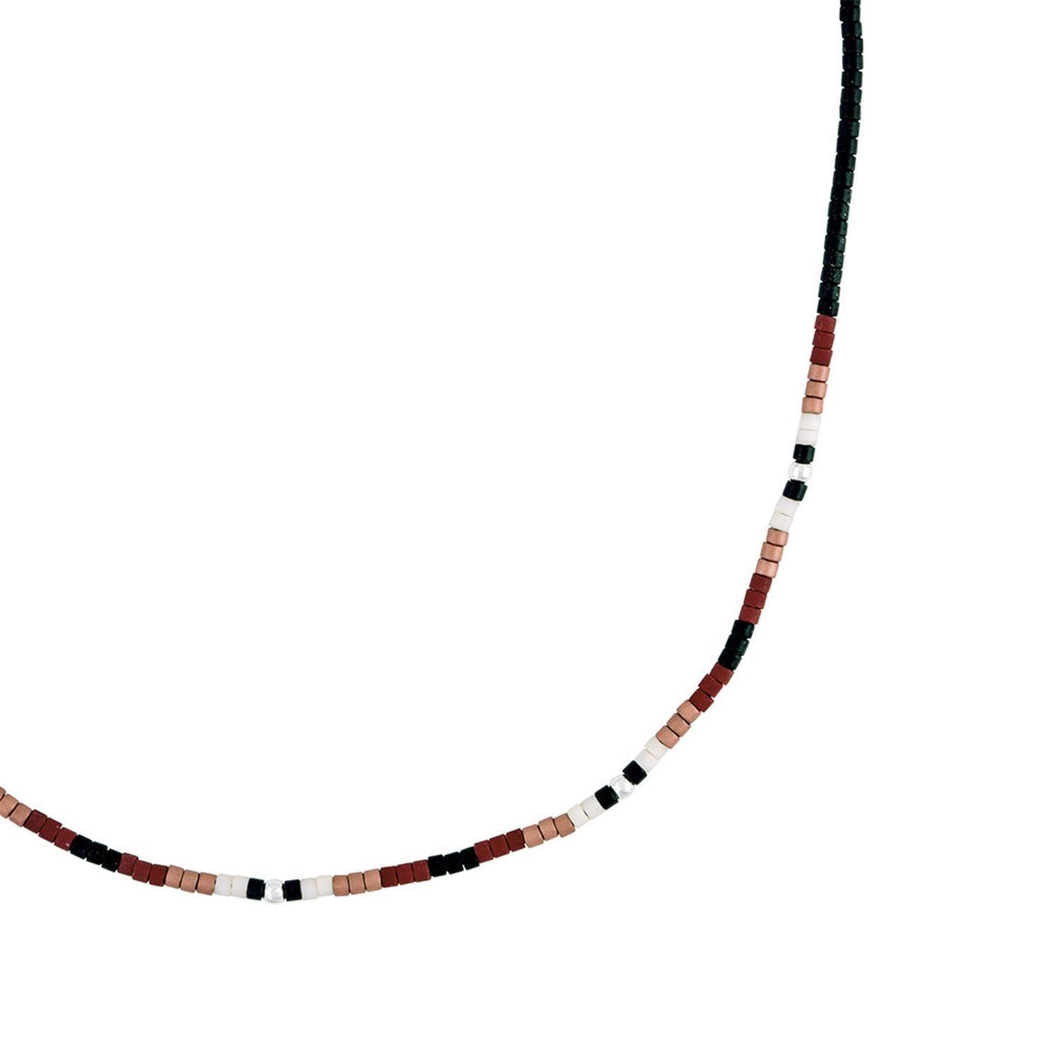 Choker Chenoa Tierra con Mostacillas de Plata-3