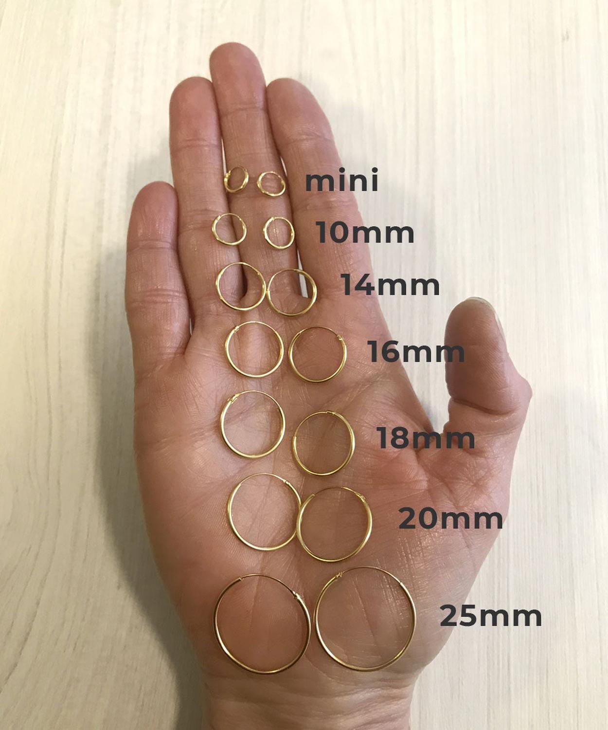 Mini argollas de plata bañadas en oro-2
