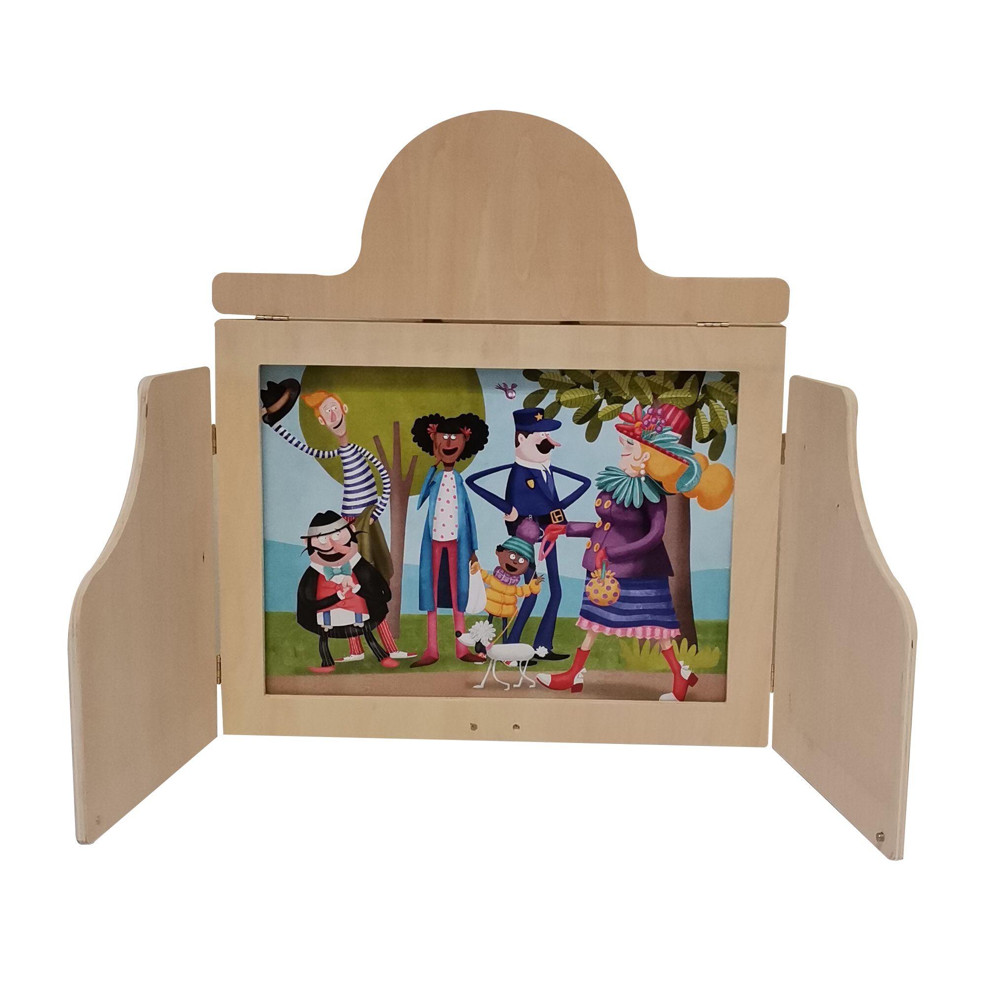 Teatro De Madera Tamaño 34 x 45 x 4 cm-3