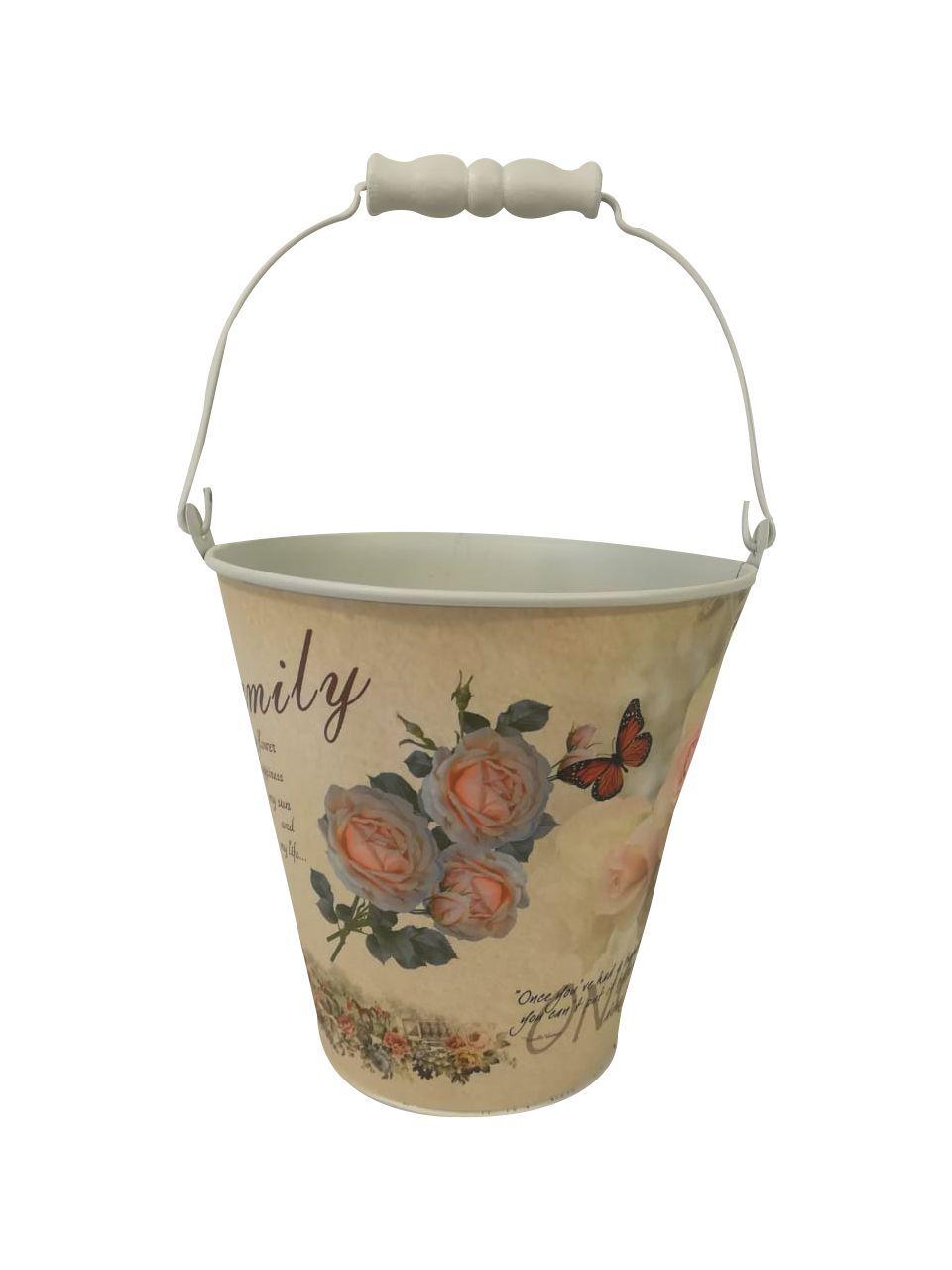 Balde Metálico Con Diseño-3