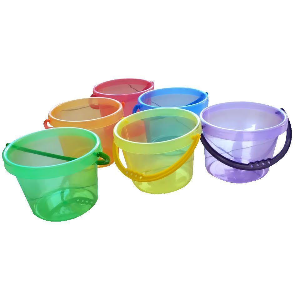 Set de 6 Baldes Traslucidos-0