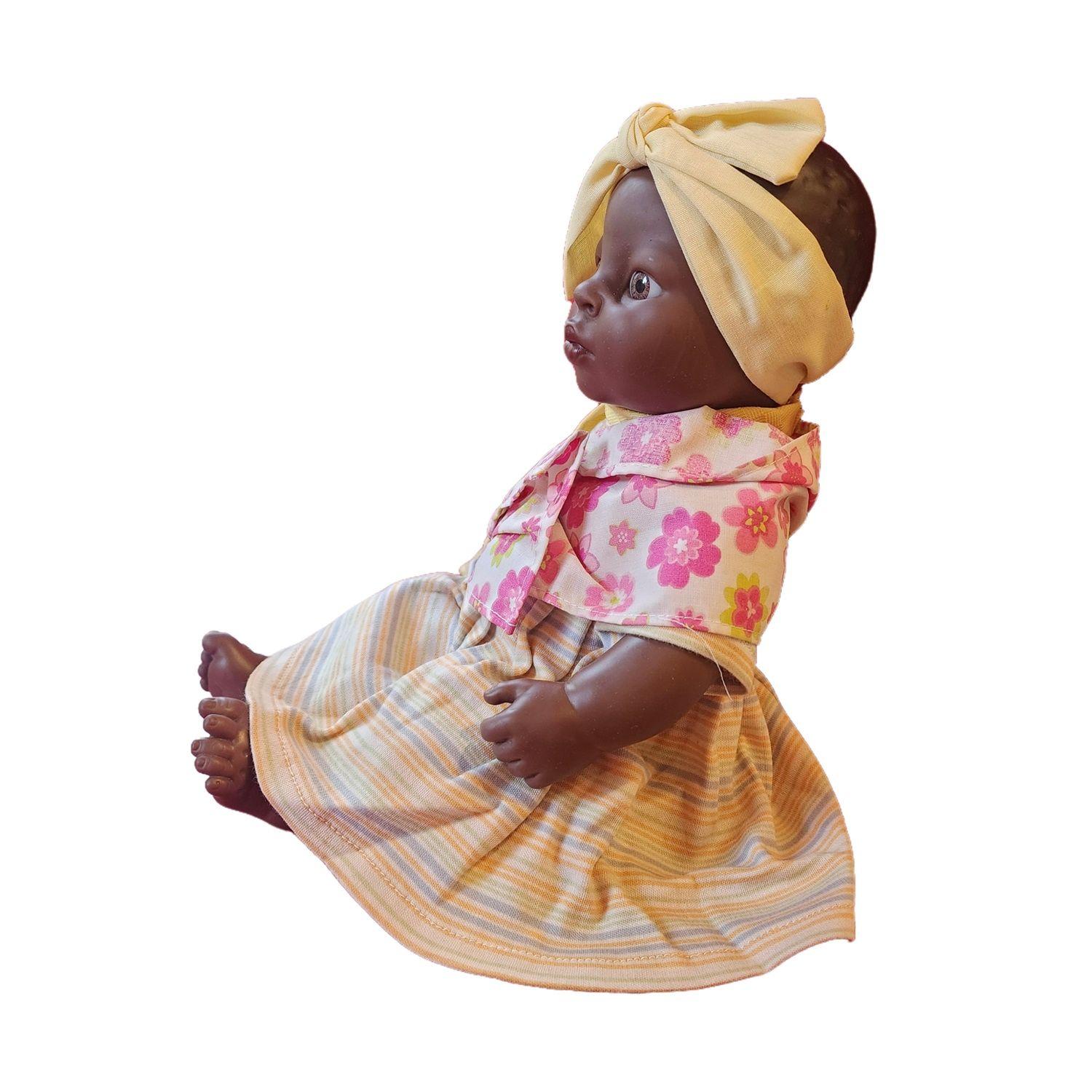 Muñeca Tez Morena 38 cm. Vestida-3