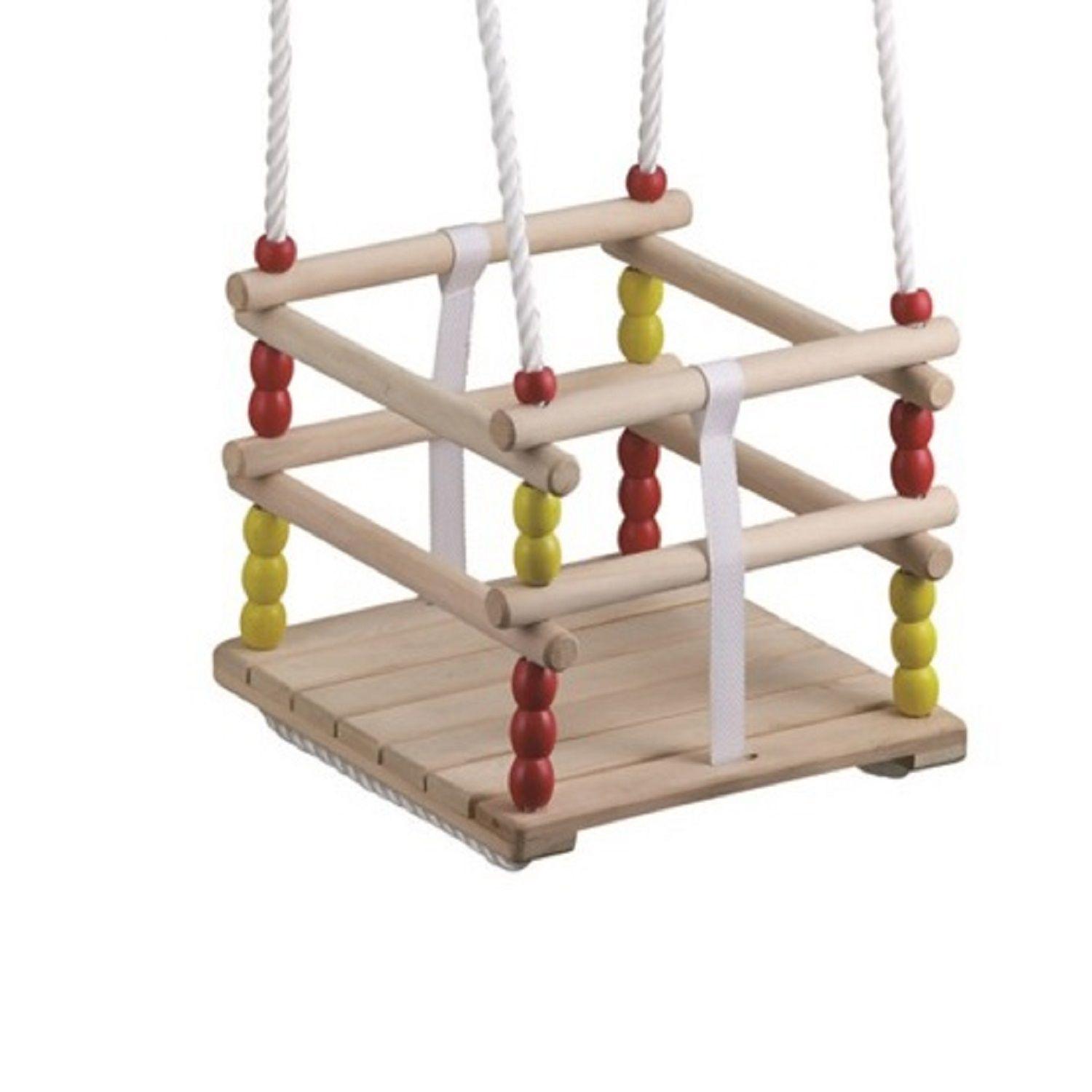 Columpio De Madera Para Bebé-0