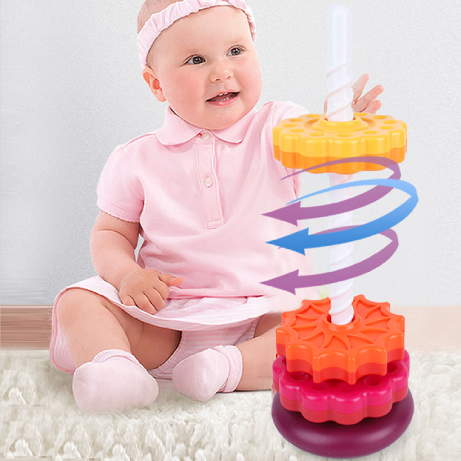 Torre De Engranaje Giratoria Arcoiris-1