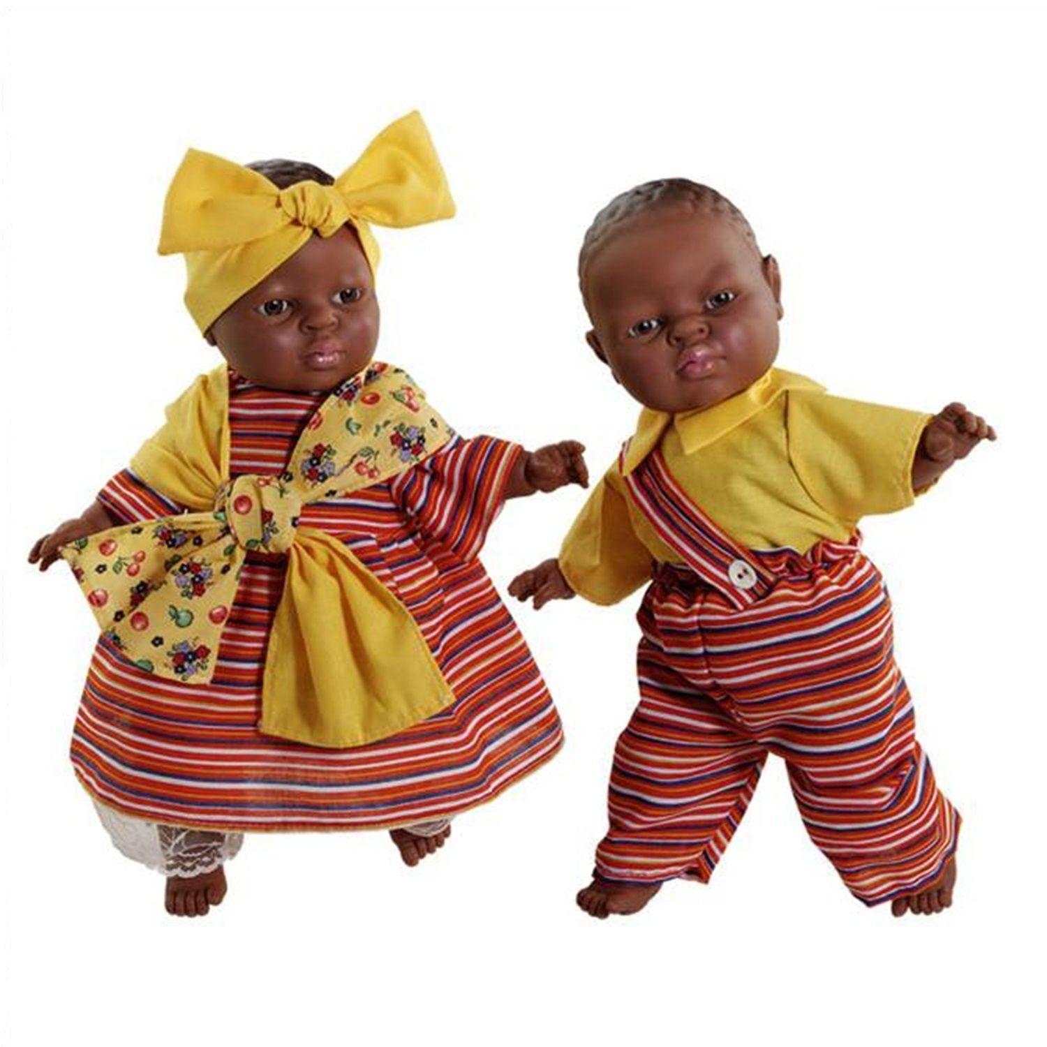 Muñecos Tez Morena Cuerpo Blando 38 cm.-0