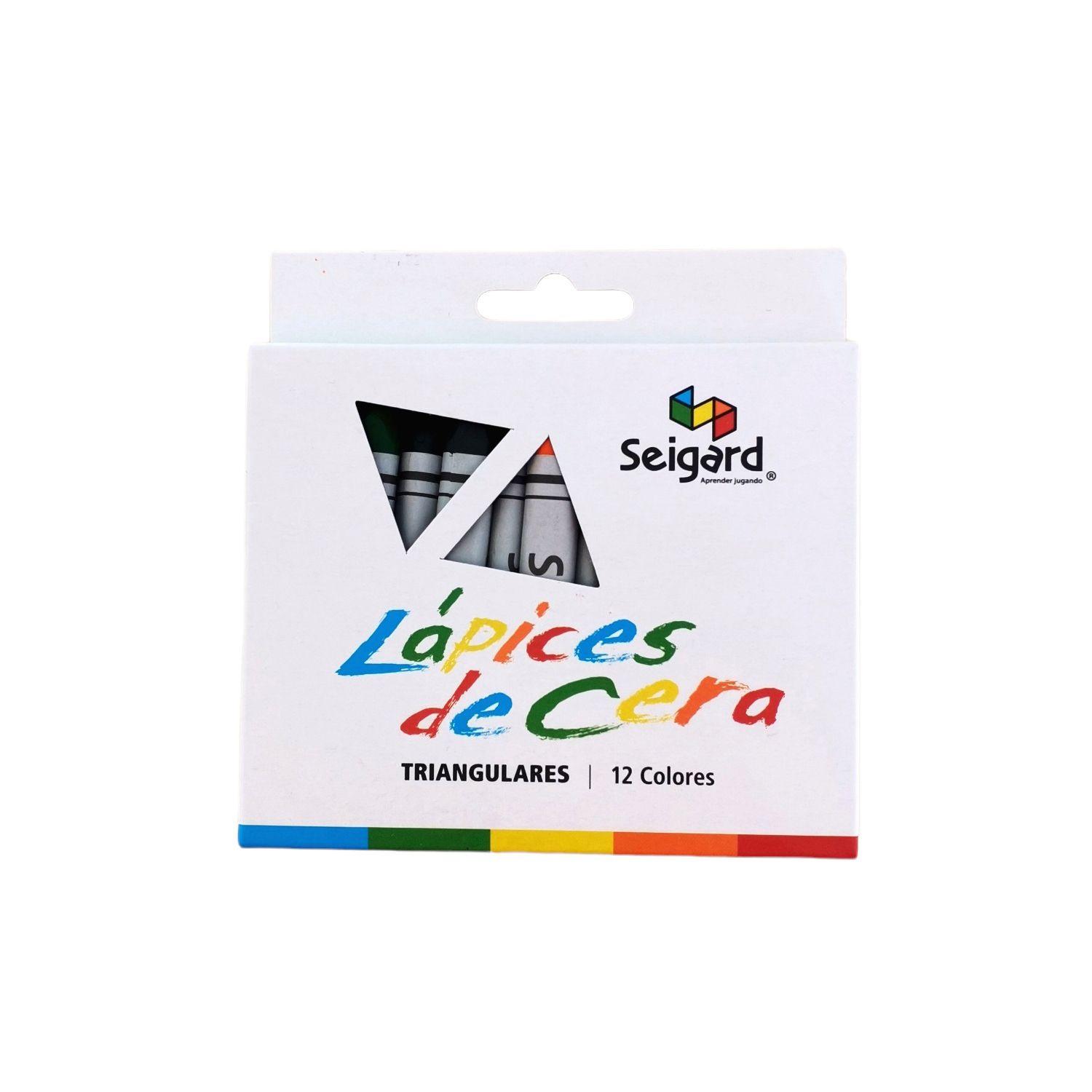 Lápices De Cera Triangulares 12 Colores-4