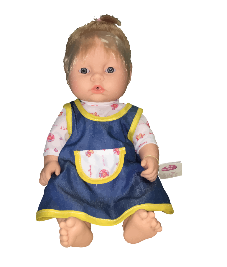 Muñeca Niña Europea 40 cm. Con Ropa Y Pelo-0