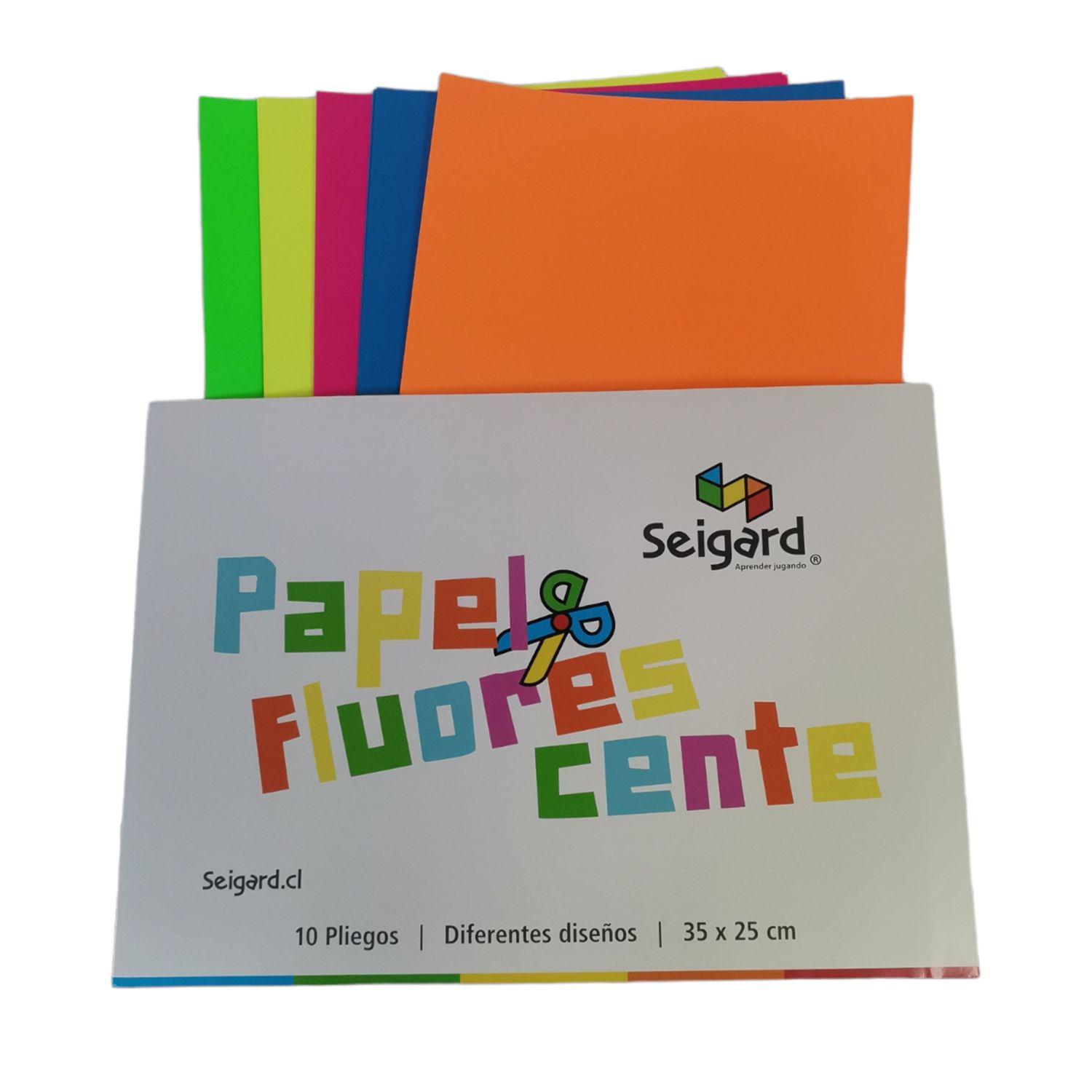 Set De 10 Hojas Papel Fluorescente-0