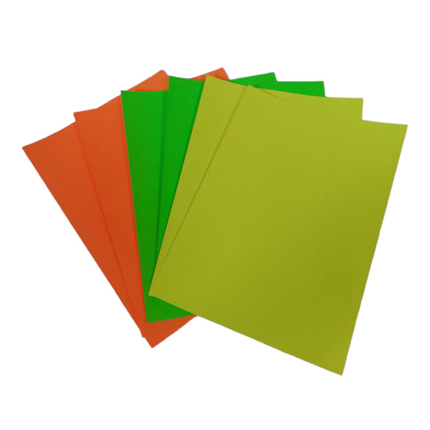 Set De 10 Hojas Papel Fluorescente-1