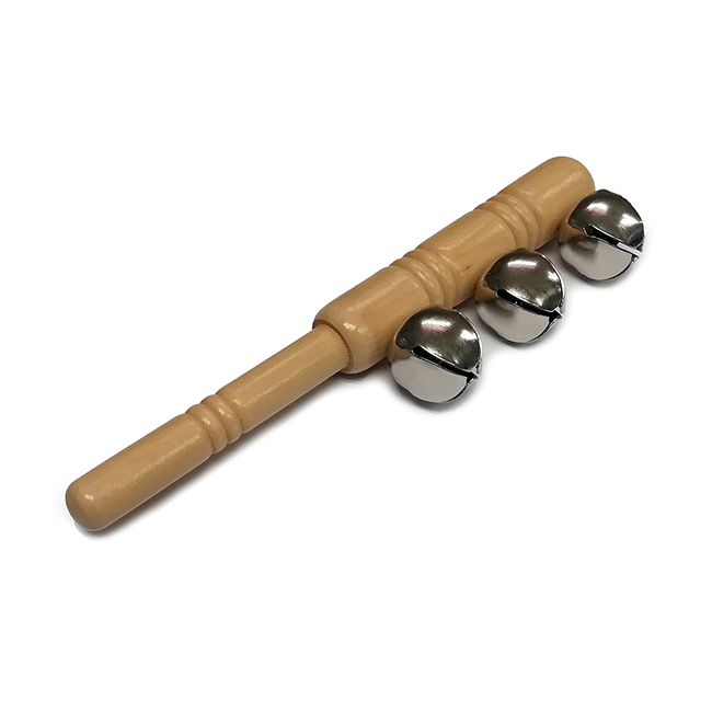 Cascabel De Madera Con 3 Sonajas-0