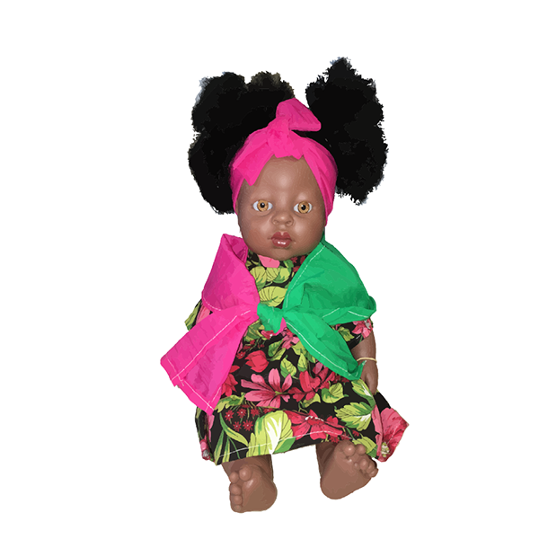 Muñeca Niña Piel Morena 40 cm. Con Ropa Con Pelo-0