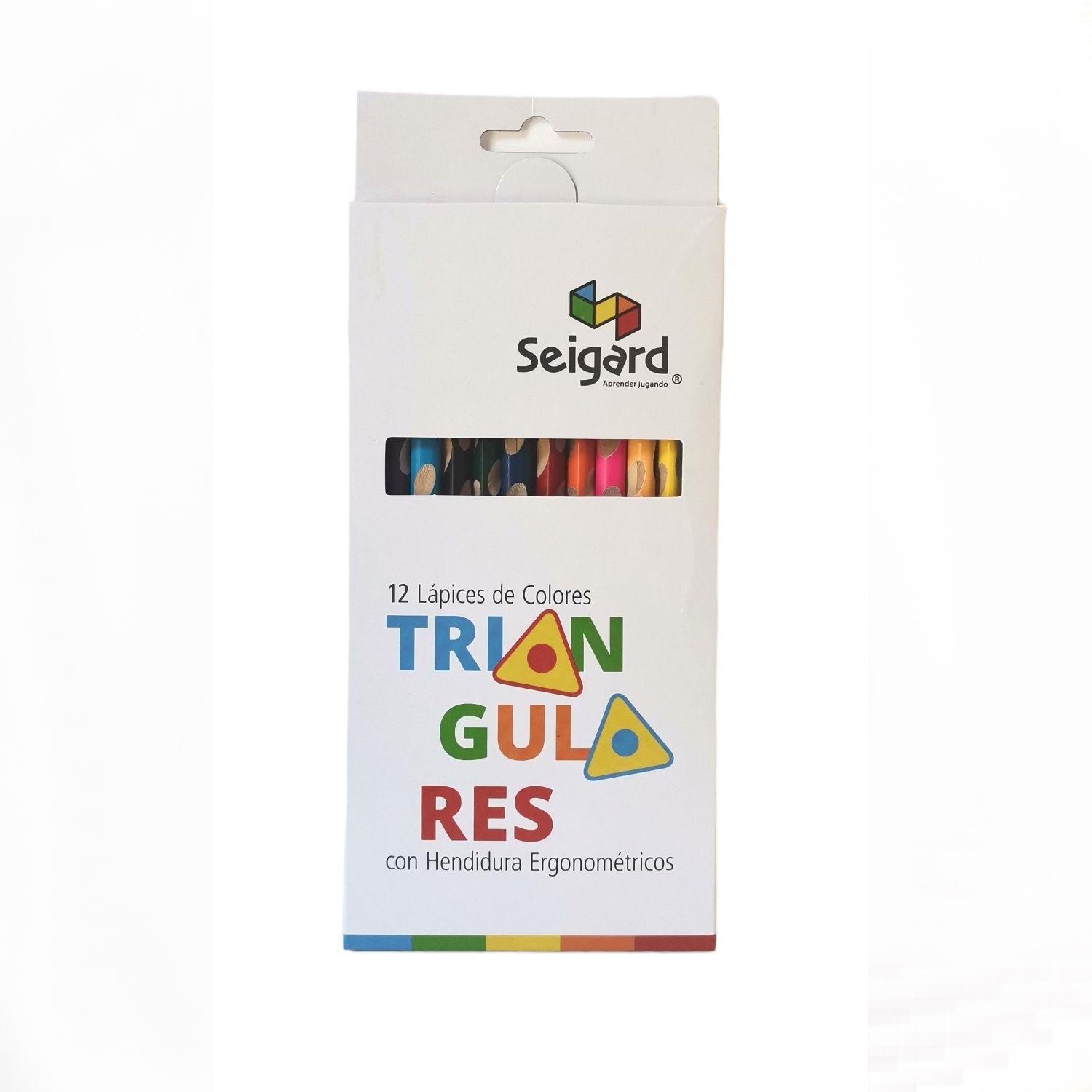 Set 12 Lápices De Colores Triangulares Con Hendiduras-3