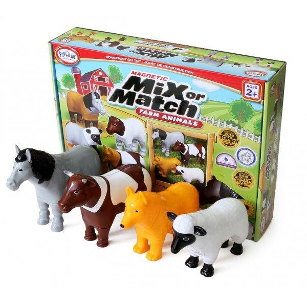 Set 4 Animales De La Granja Magnéticos-0