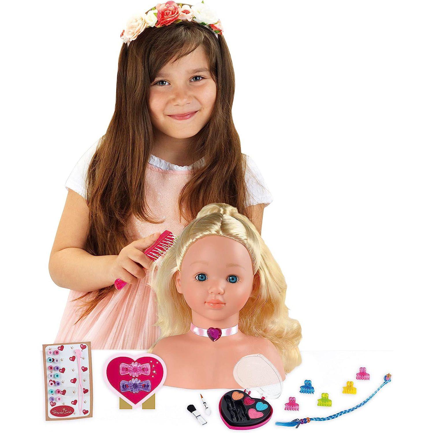 Muñeca con set de belleza para peinar y maquillar-1