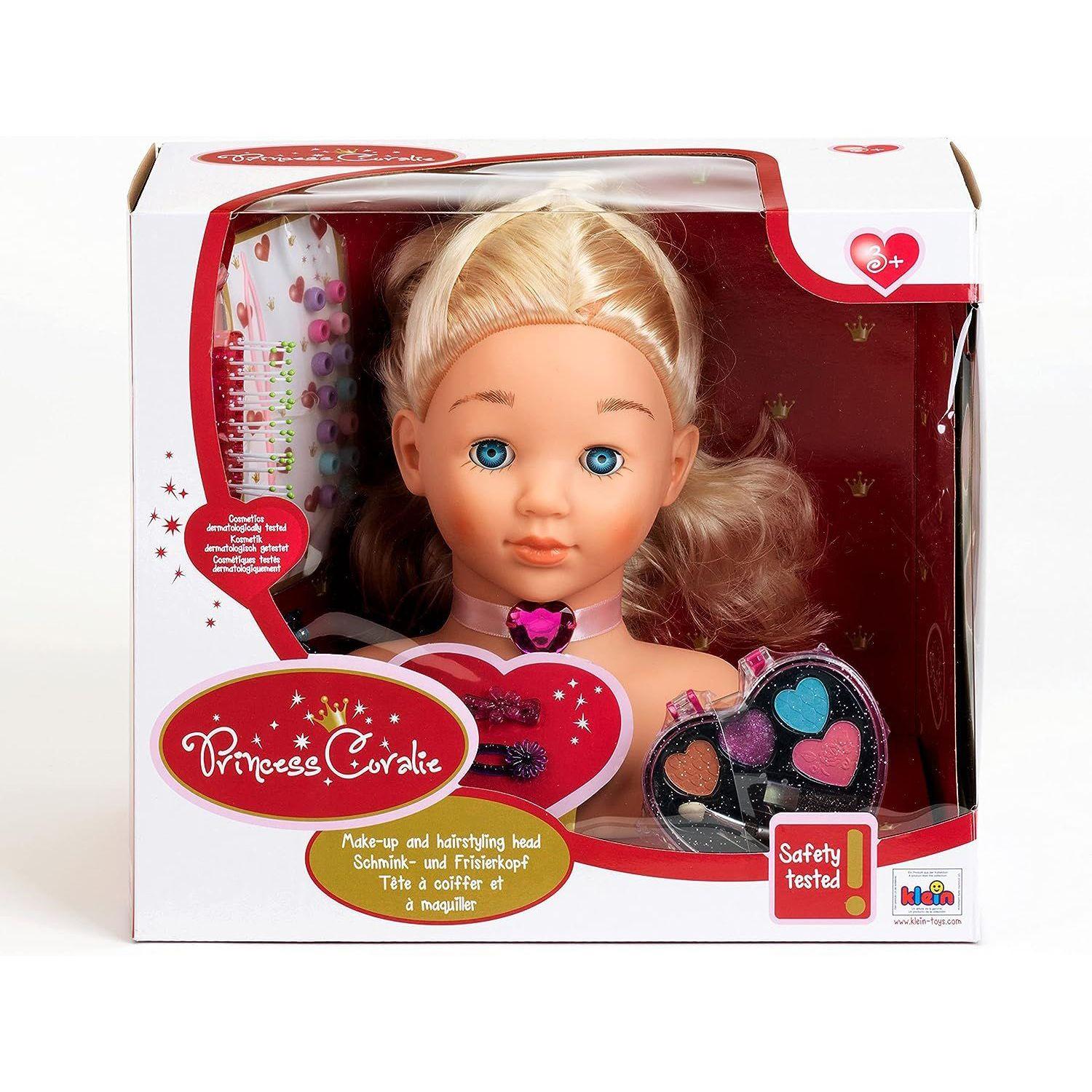 Muñeca con set de belleza para peinar y maquillar-3